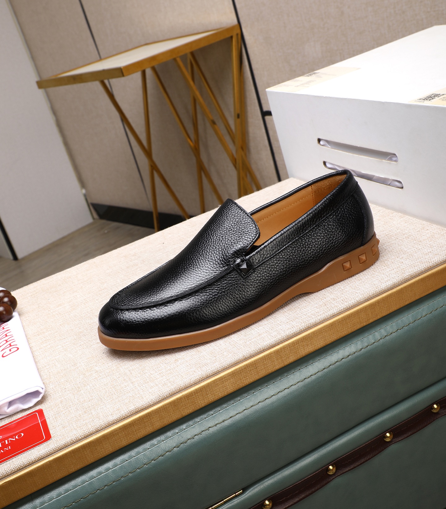 Valentino Men's Black Leather Loafers - Classic Style, Sizes 38-44 7 i1742198402209 7648 0 5
