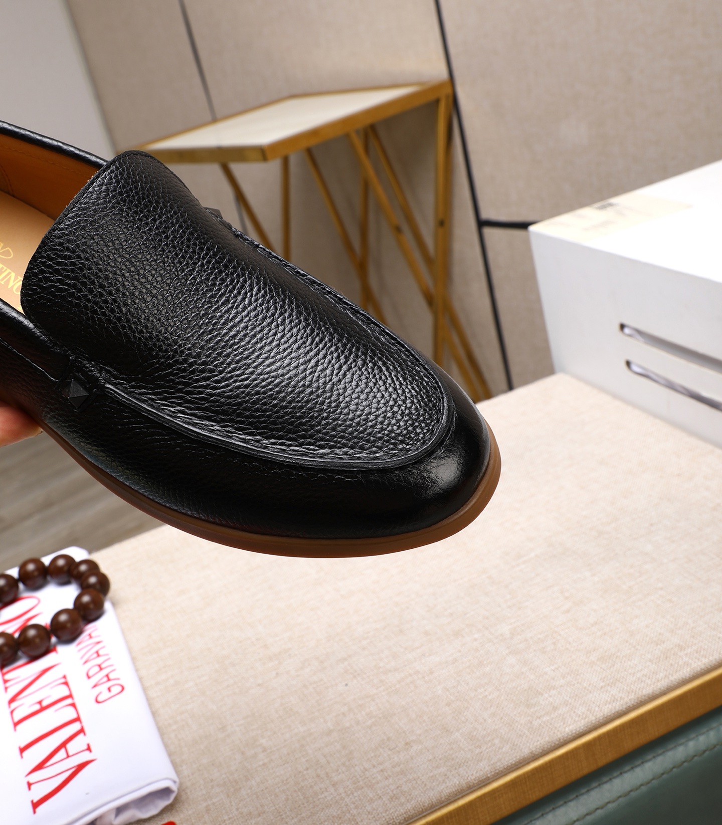 Valentino Men's Black Leather Loafers - Classic Style, Sizes 38-44 9 i1742198403012 2646 0 7