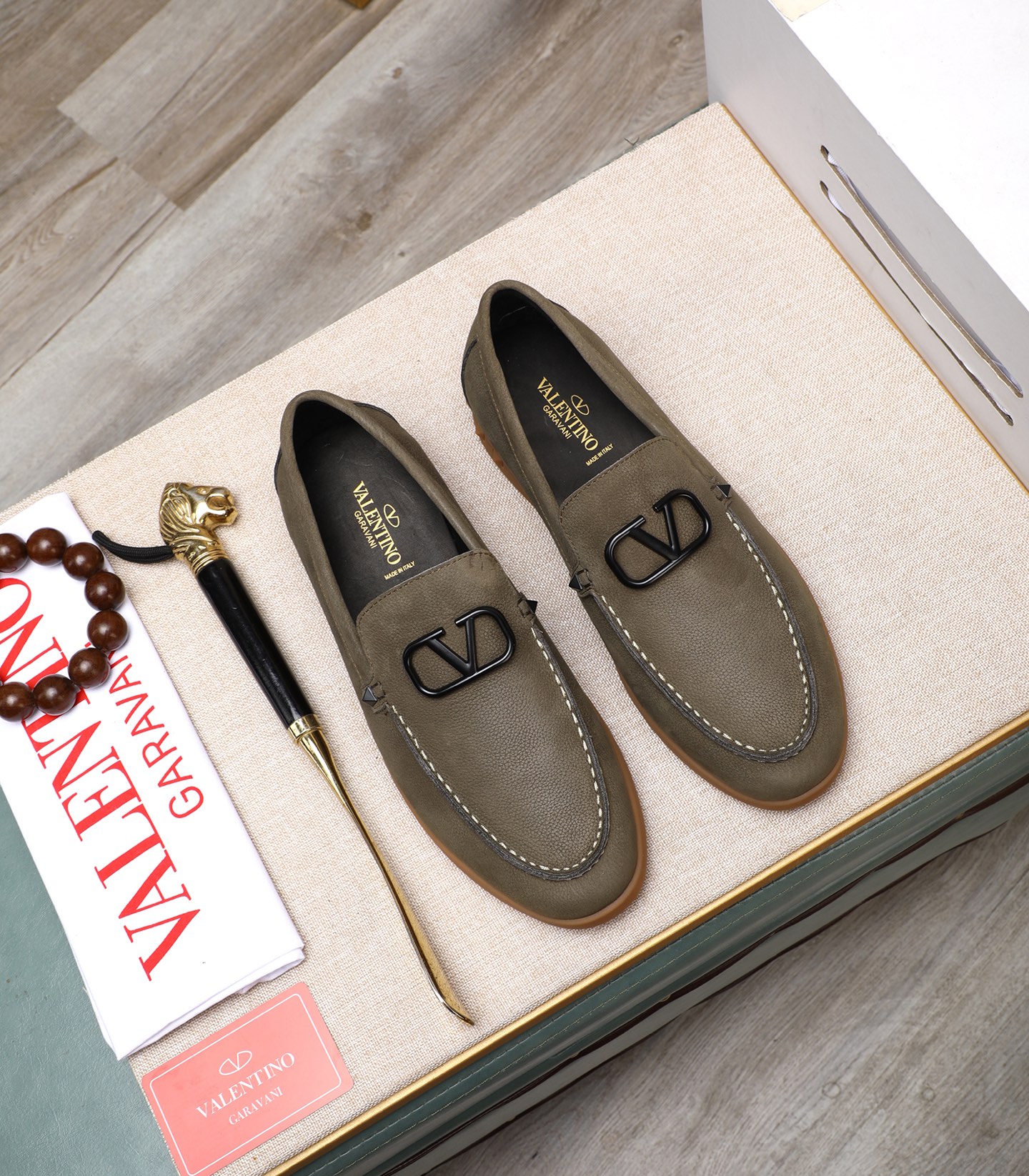 Valentino Garavani Men's Leather Loafers | Iconic Style & Comfort, Sizes 38-44