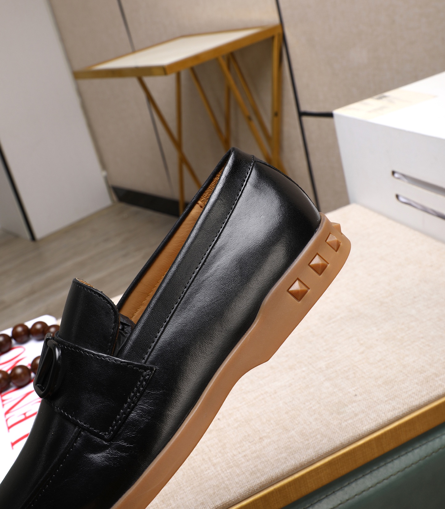 Valentino Garavani Men's Black Leather Loafers, EU 38-44 8 i1742198712375 7618 0 6