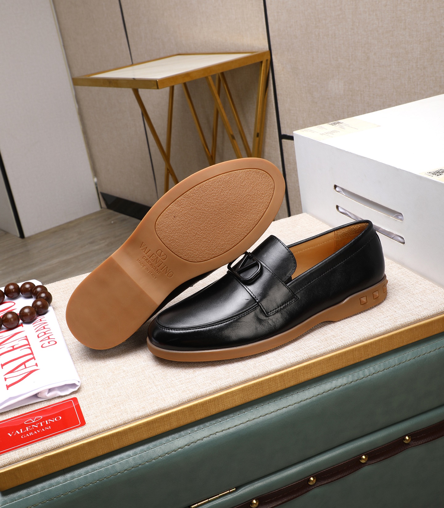 Valentino Garavani Men's Black Leather Loafers, EU 38-44 5 i1742198712387 7432 0 3