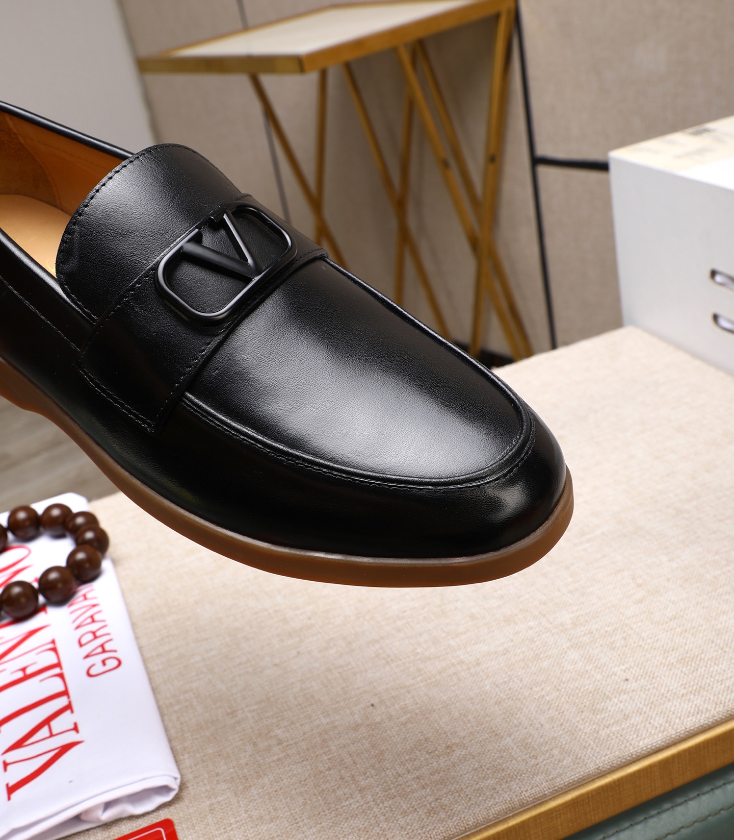 Valentino Garavani Men's Black Leather Loafers, EU 38-44 10 i1742198713055 2438 0 8