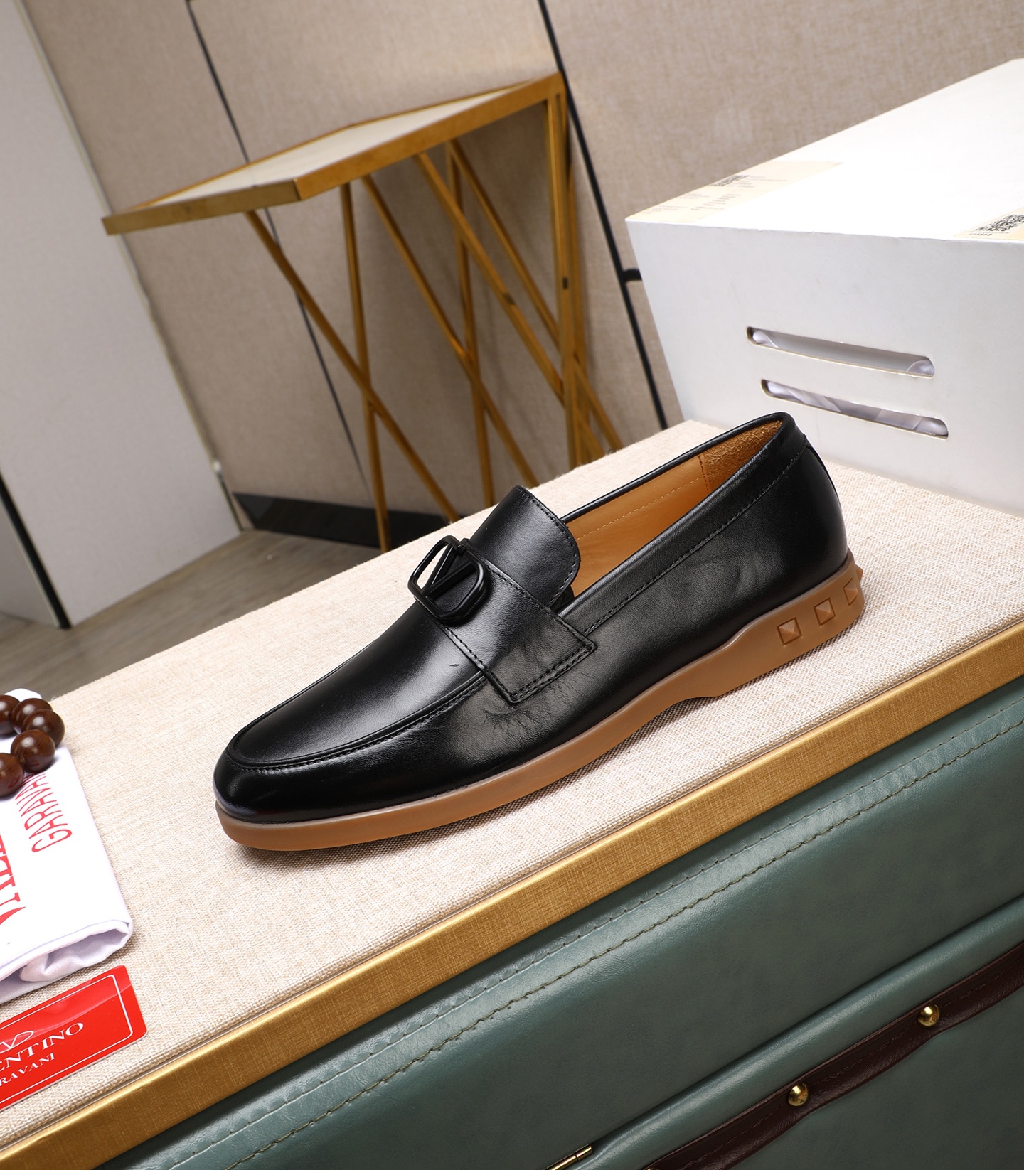 Valentino Garavani Men's Black Leather Loafers, EU 38-44 7 i1742198713058 768 0 5