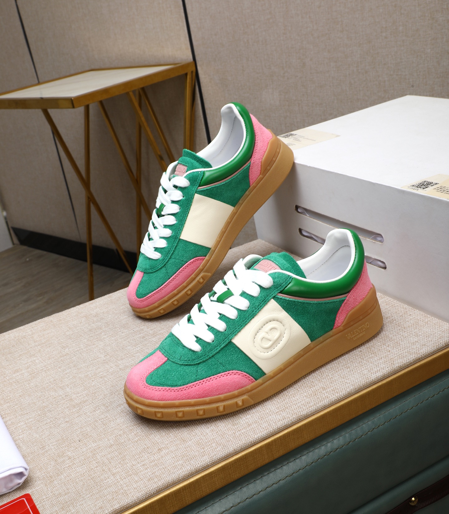 Valentino Garavani UPVILLAGE Leather Sneakers - Stylish Couple Shoes