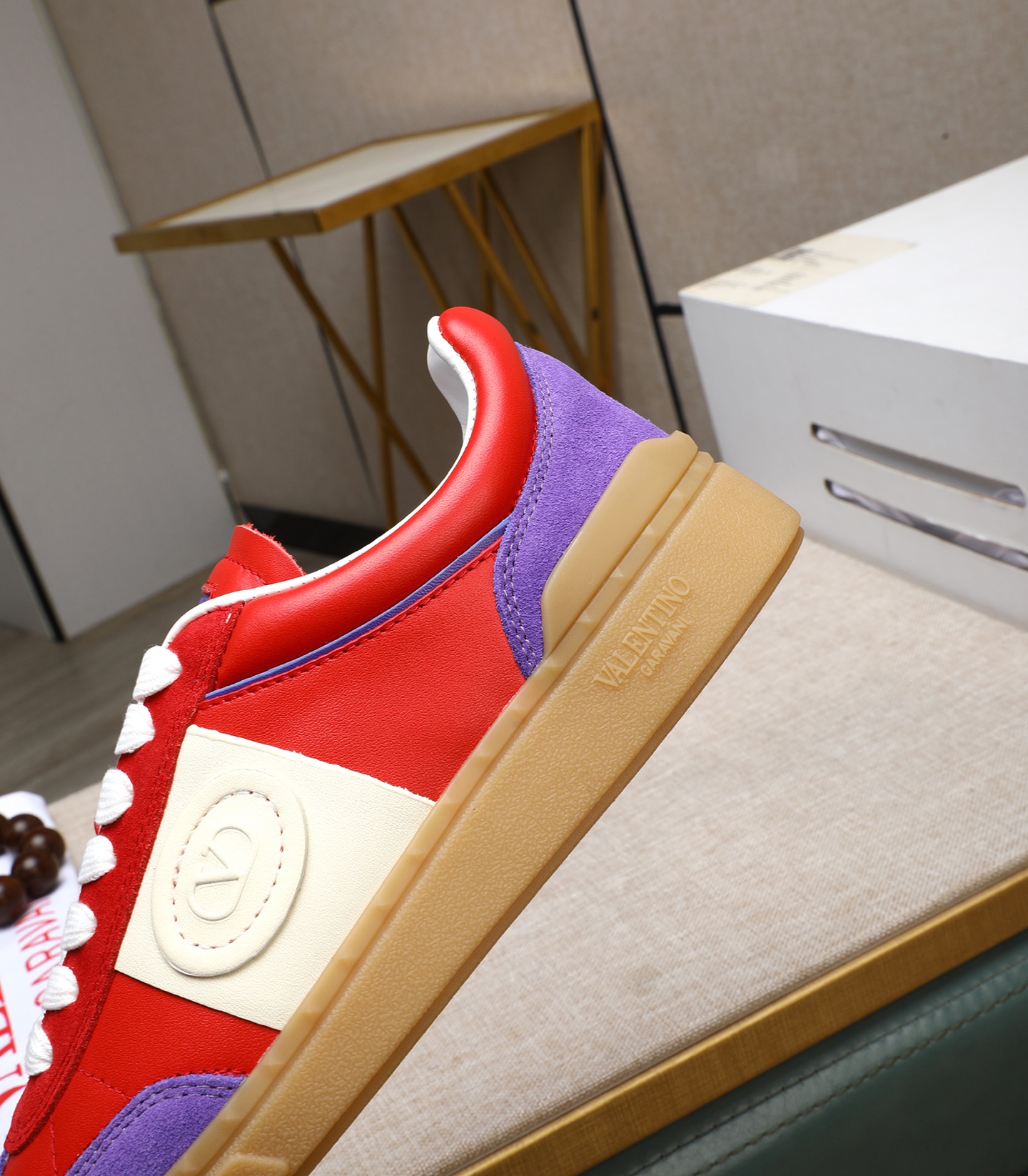 VALENTINO GARAVANI UPVILLAGE Leather Sneakers Designer Rivet Low Top Shoes 10 i1742543006442 1610 0 8