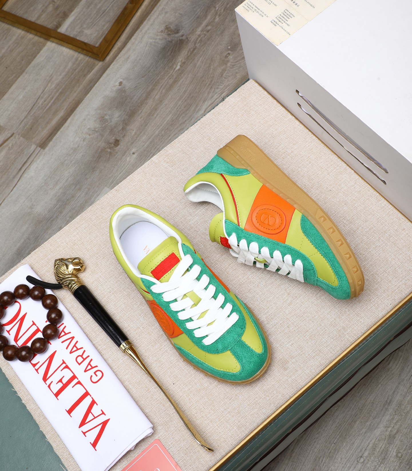 Valentino Garavani UPVILLAGE Leather Sneakers - Colorful, Studded, Couple Style 4 i1742543033116 8756 0 2