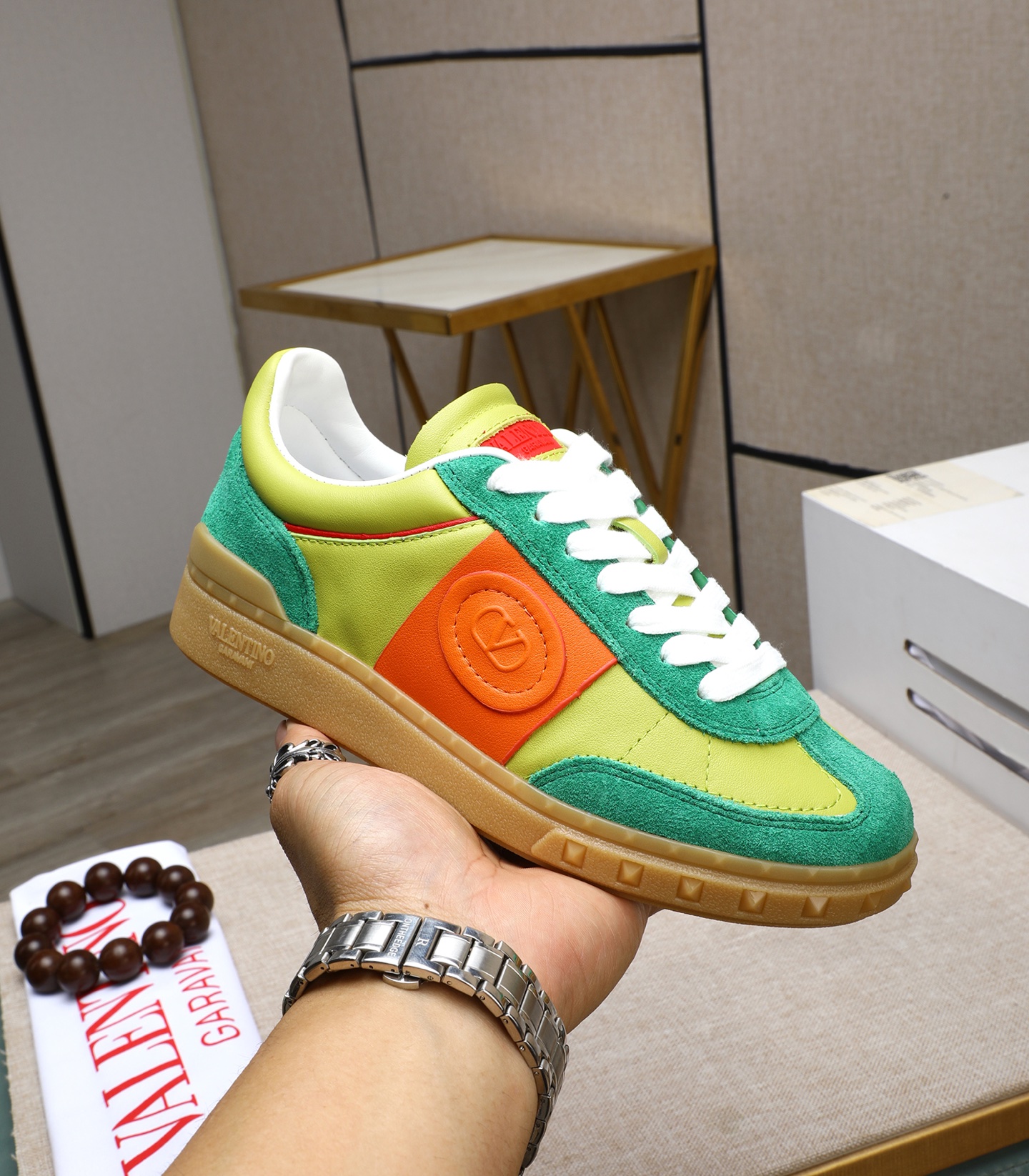 Valentino Garavani UPVILLAGE Leather Sneakers - Colorful, Studded, Couple Style 6 i1742543034013 1113 0 4