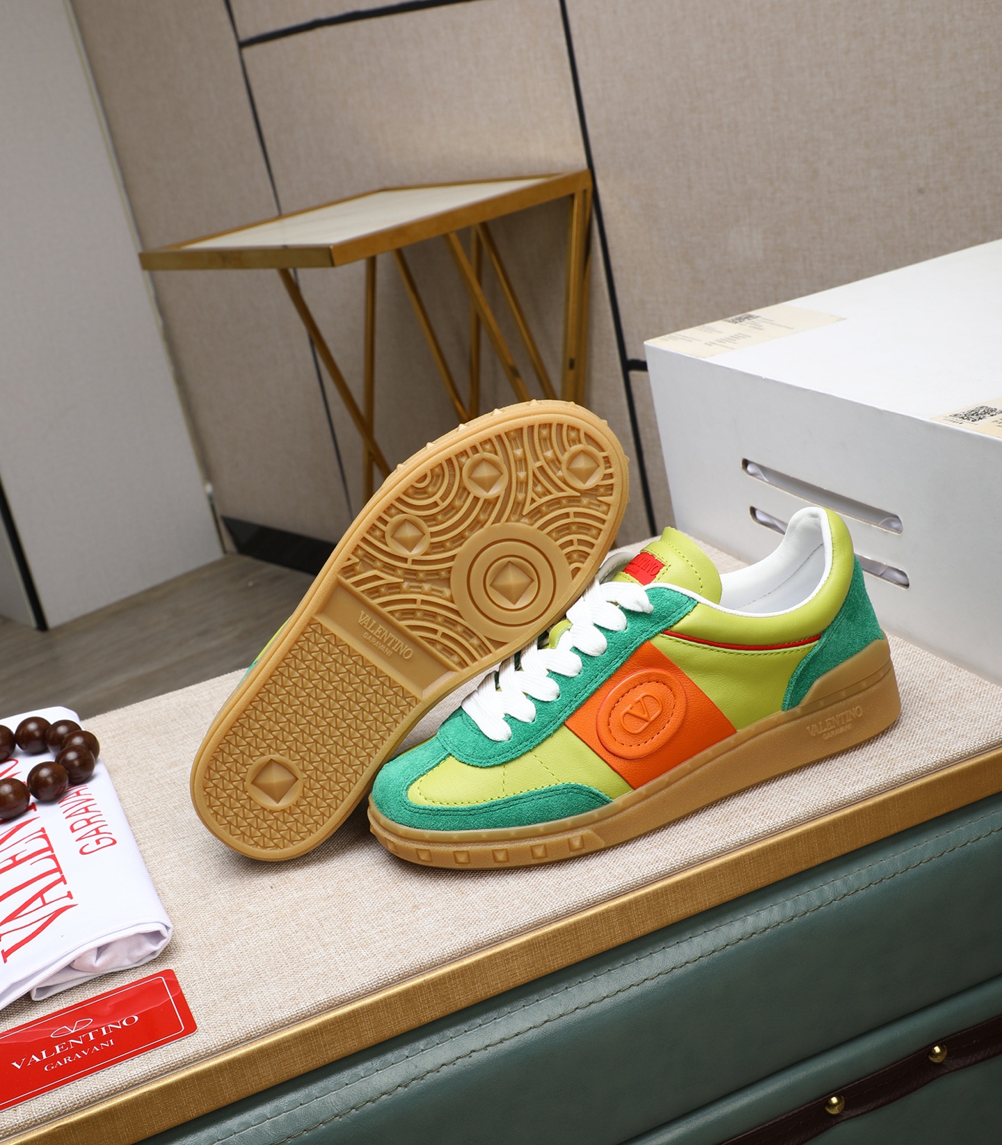 Valentino Garavani UPVILLAGE Leather Sneakers - Colorful, Studded, Couple Style 5 i1742543034044 5319 0 3