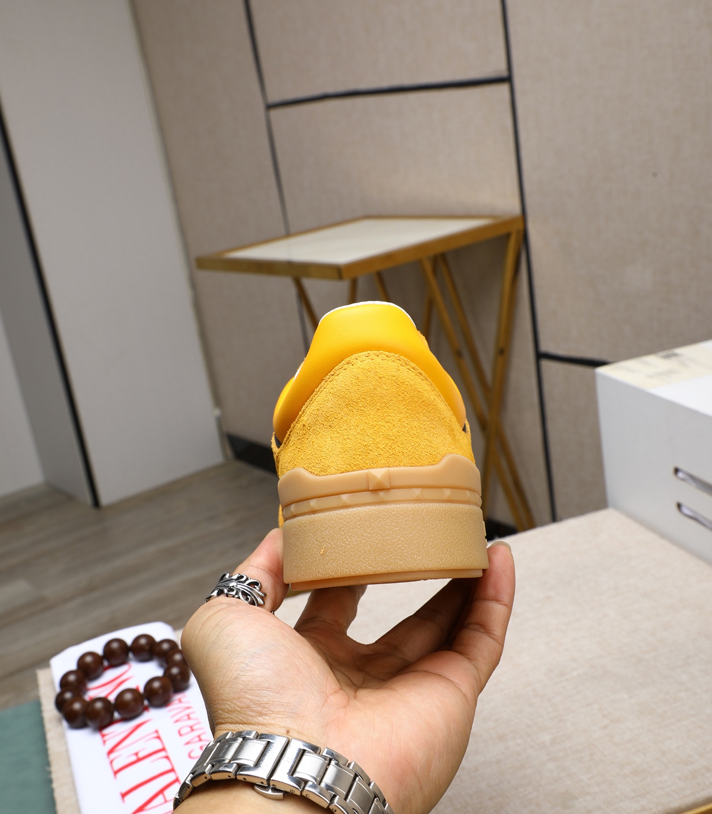 Valentino Garavani Upvillage Leather Sneakers Yellow/Black Couples Edition 9 i1742543101115 6167 0 7
