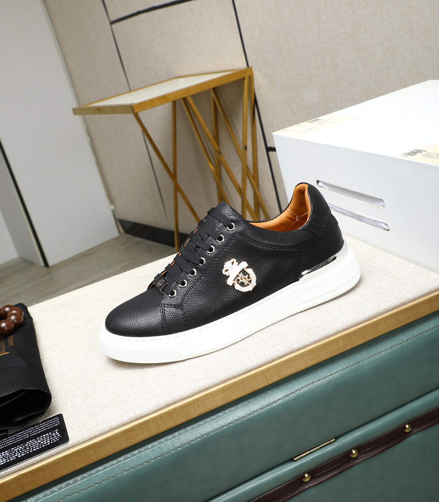 Philipp Plein Leather Sneakers - Black Leather Upper and Rubber Sole 7 i1743148076541 9589 0 5