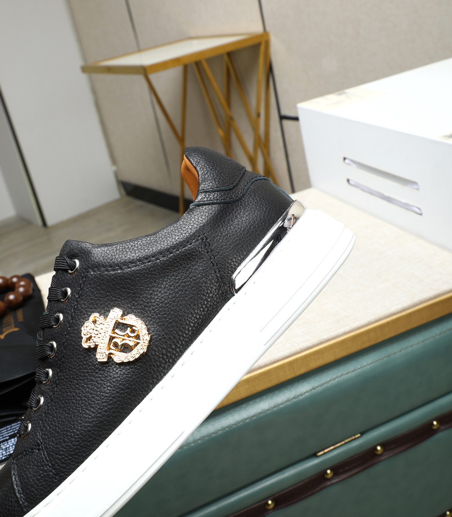 Philipp Plein Leather Sneakers - Black Leather Upper and Rubber Sole 8 i1743148077849 368 0 6