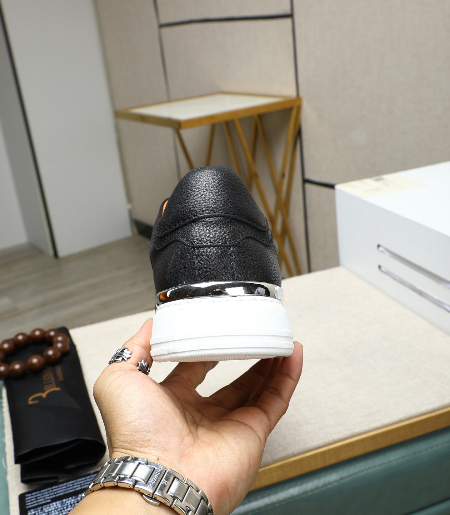 Philipp Plein Leather Sneakers - Black Leather Upper and Rubber Sole 10 i1743148077883 6314 0 8