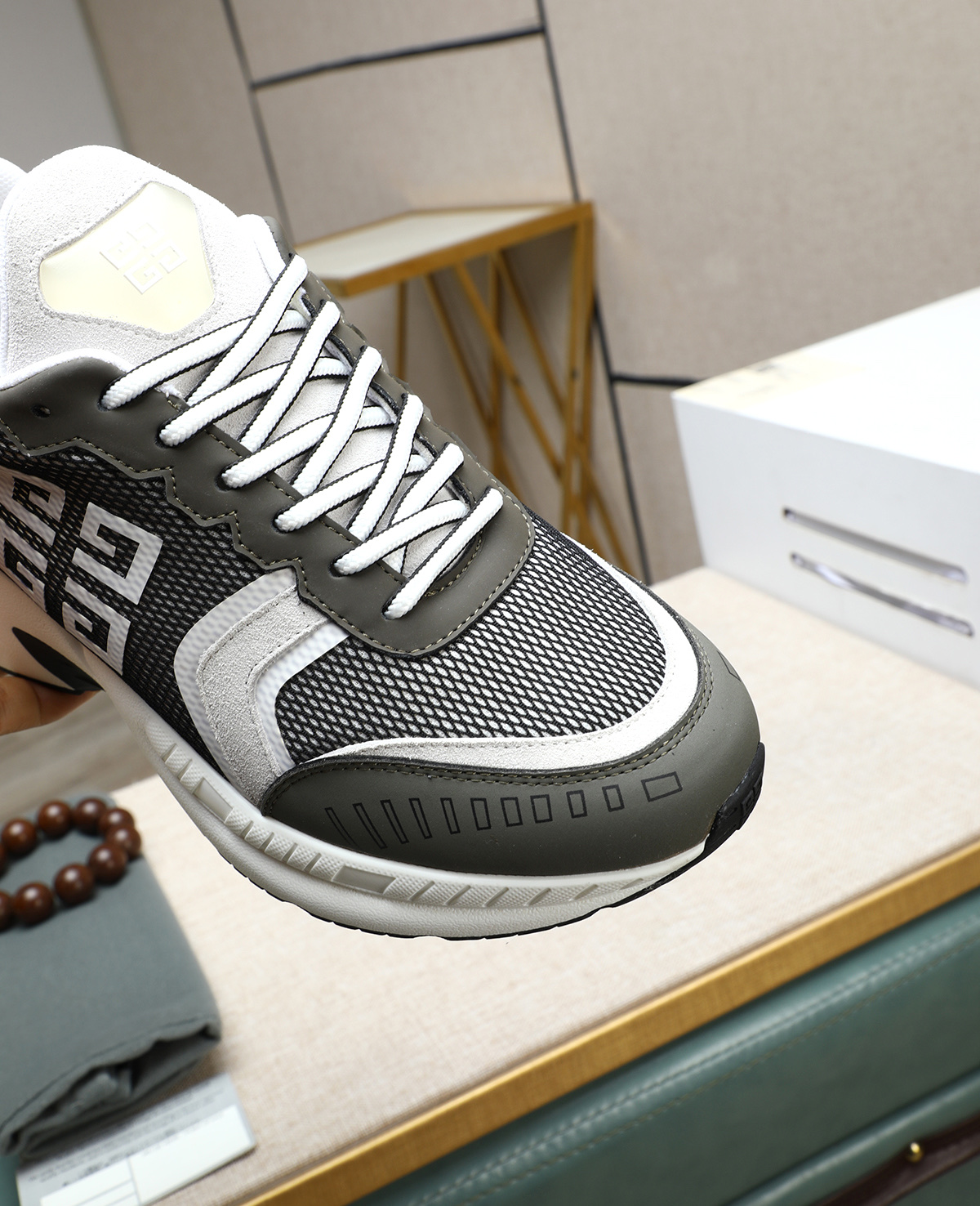 G I V E N C H Y Men's City Sport Sneakers in gray and white, sizes 38-44 8 i1744359426051 453 0 6