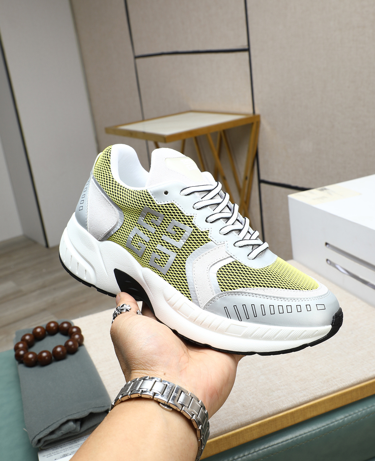 Givenchy Men's City Sport Sneakers in Yellow and Silver 6 i1744359446392 2590 0 4