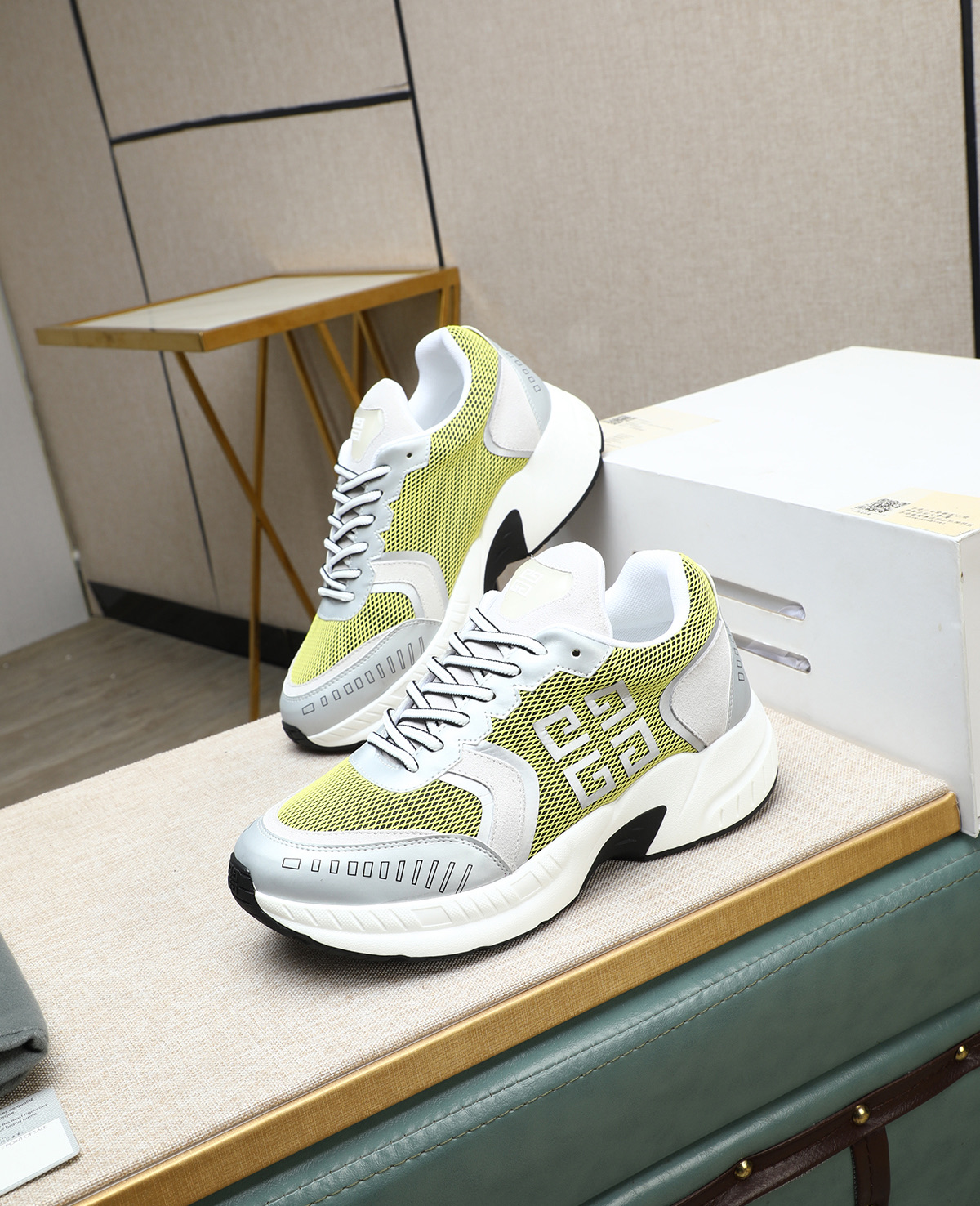 Givenchy Men's City Sport Sneakers in Yellow and Silver 1 Givenchy Men's City Sport Sneakers in Yellow and Silver