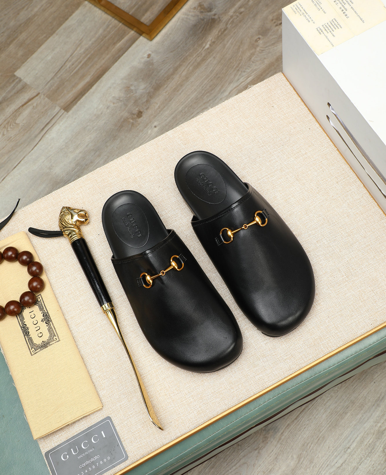 Gucci Men's Black Leather Mules with Horsebit Detail - Size 38-44 2 i1744789589072 3110 0 0