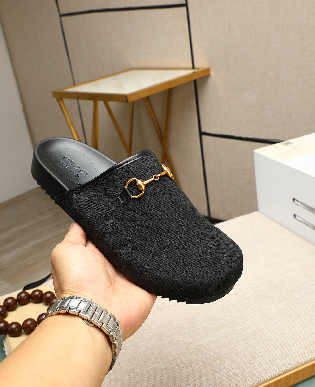 Gucci Men's Leather Mules with Horsebit Detail - Black, Sizes 38-44 6 i1744789614302 6576 0 4