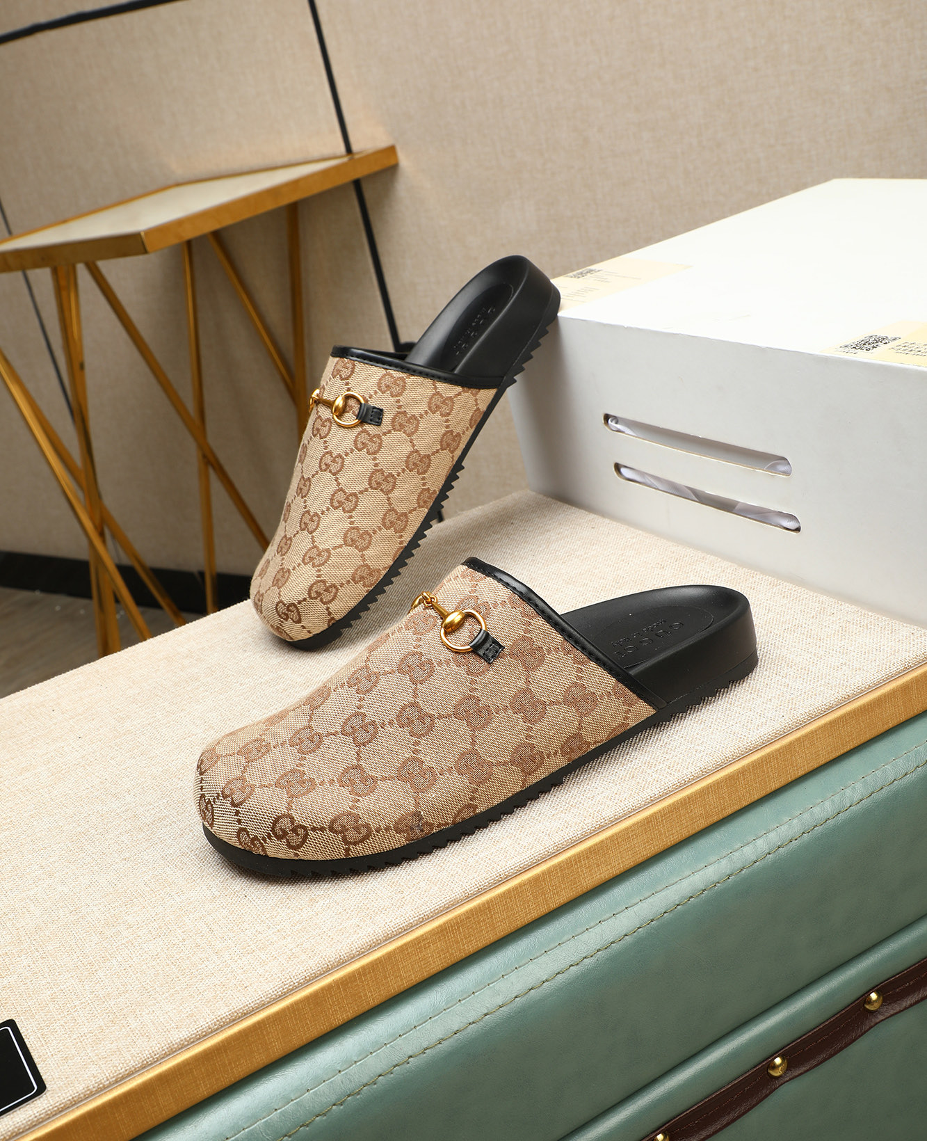 Gucci Men's Mules in Beige GG Canvas with Horsebit Detail, Size 38-44 4 i1744789710117 2216 0 2