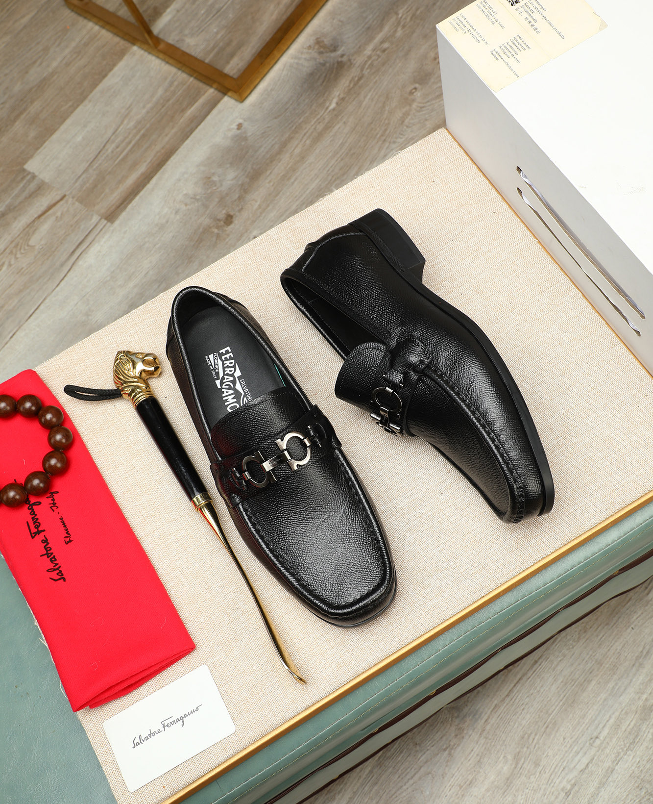 Salvatore Ferragamo Men's Leather Loafers, Classic Elegant Style, Black 3 i1744790163866 5687 0 1