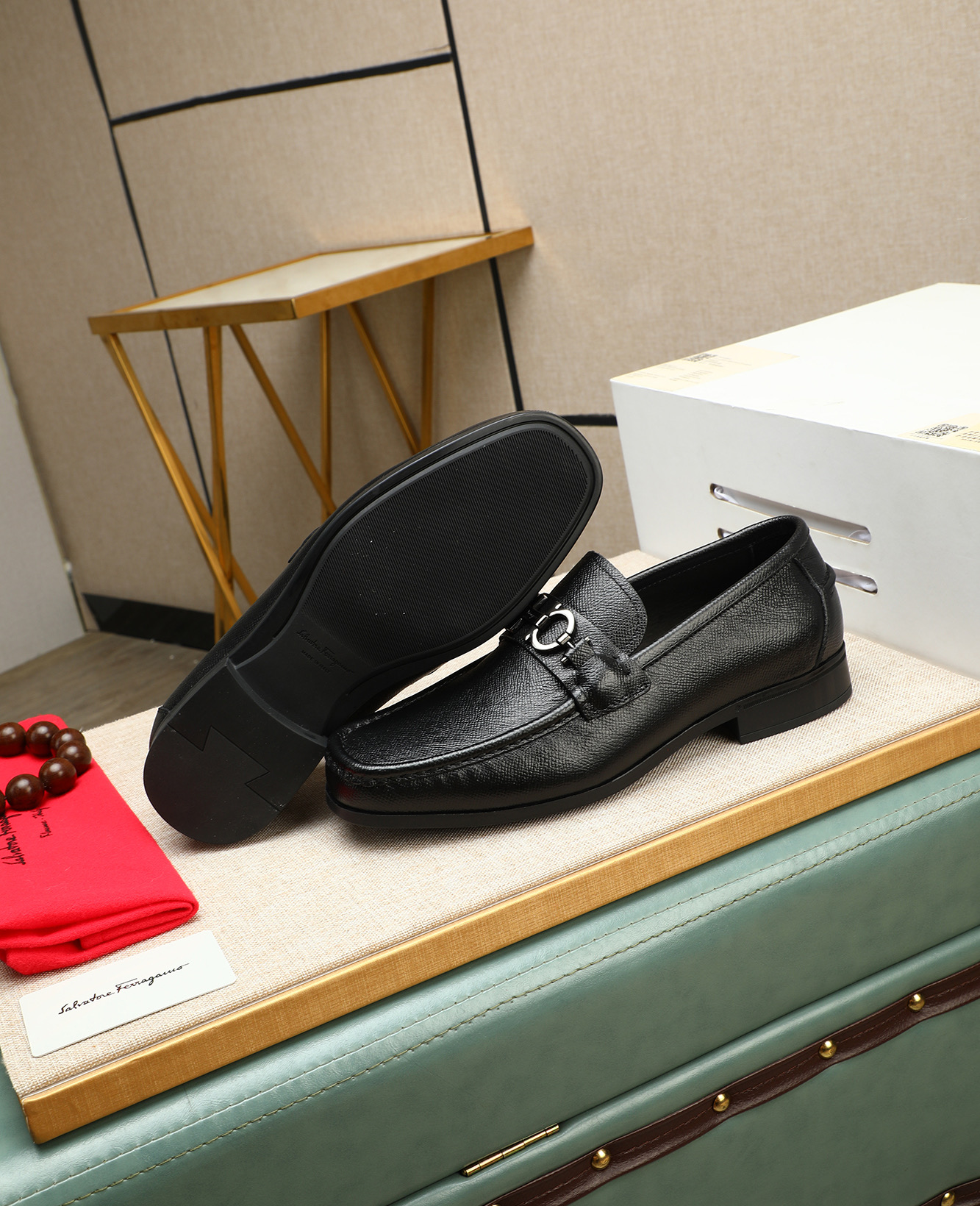 Salvatore Ferragamo Men's Leather Loafers, Classic Elegant Style, Black 5 i1744790164724 5781 0 3