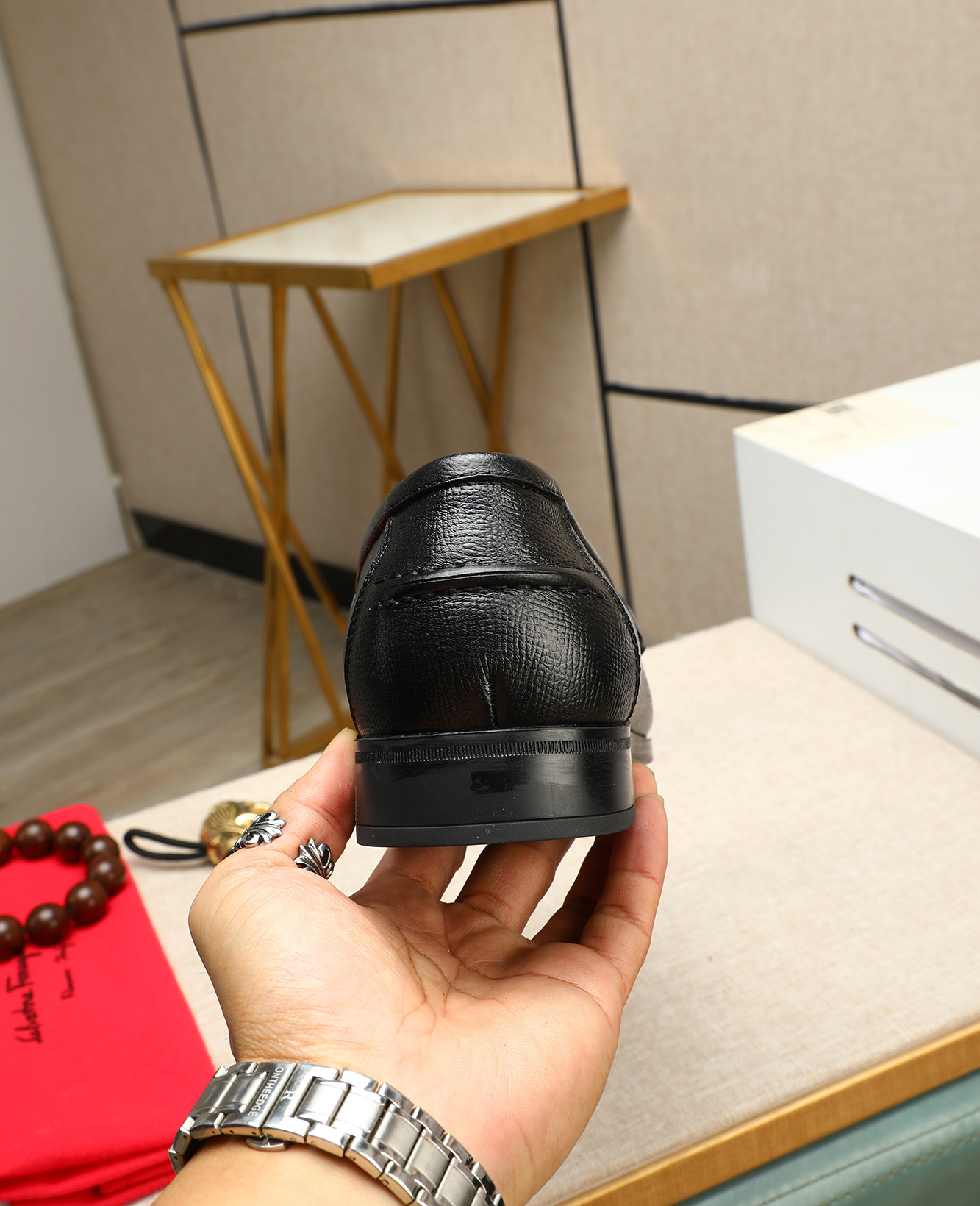 Salvatore Ferragamo Men's Leather Loafers, Classic Elegant Style, Black 8 i1744790164769 5404 0 6