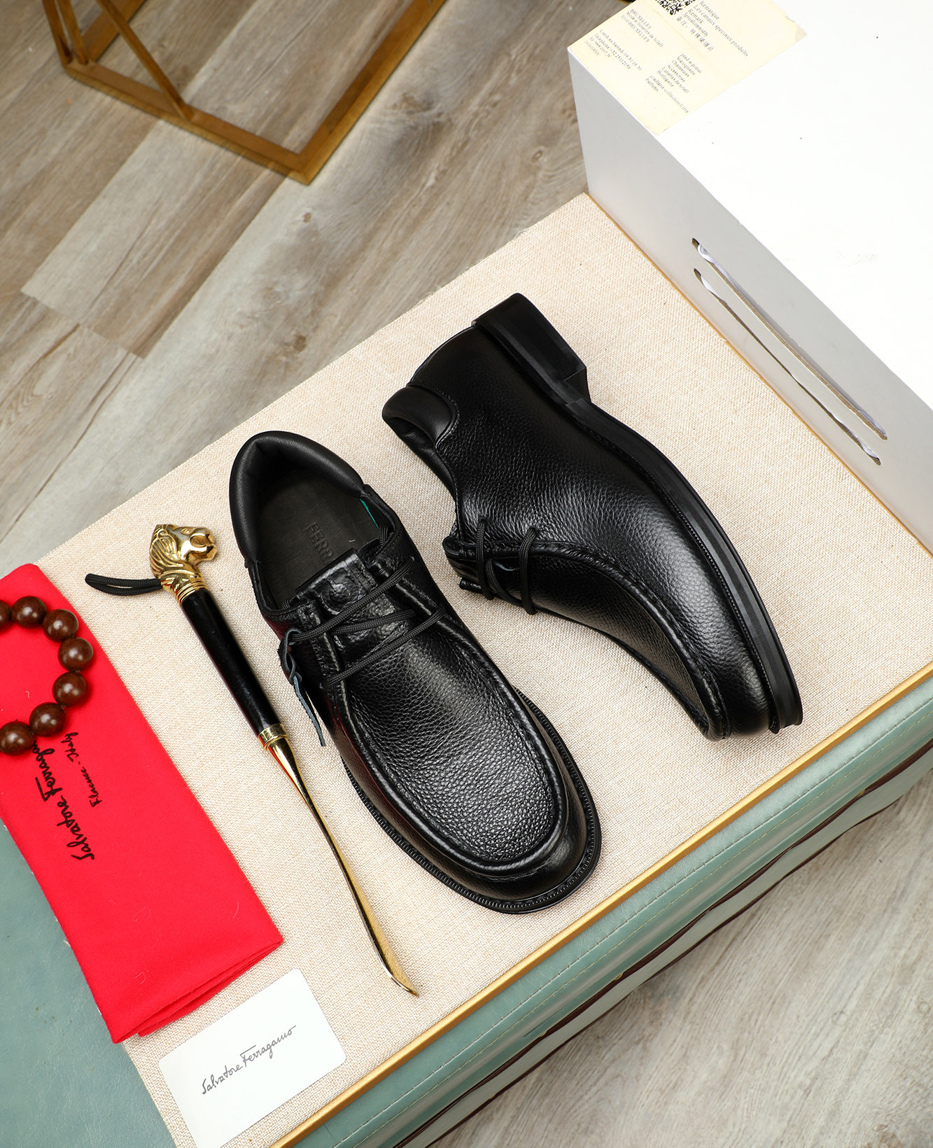 Ferragamo Men's Formal Leather Shoes Classic Elegant Dress Shoes Black 3 i1744790399851 9395 0 1