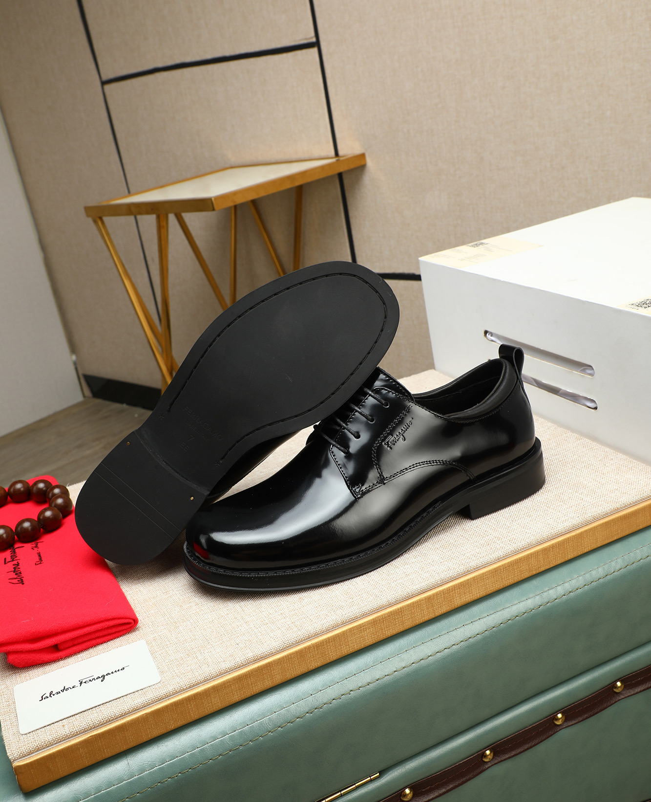 Ferragamo Men's Formal Leather Dress Shoes, Classic Elegance, Black, Sizes 38-45 5 i1744790456496 6657 0 3
