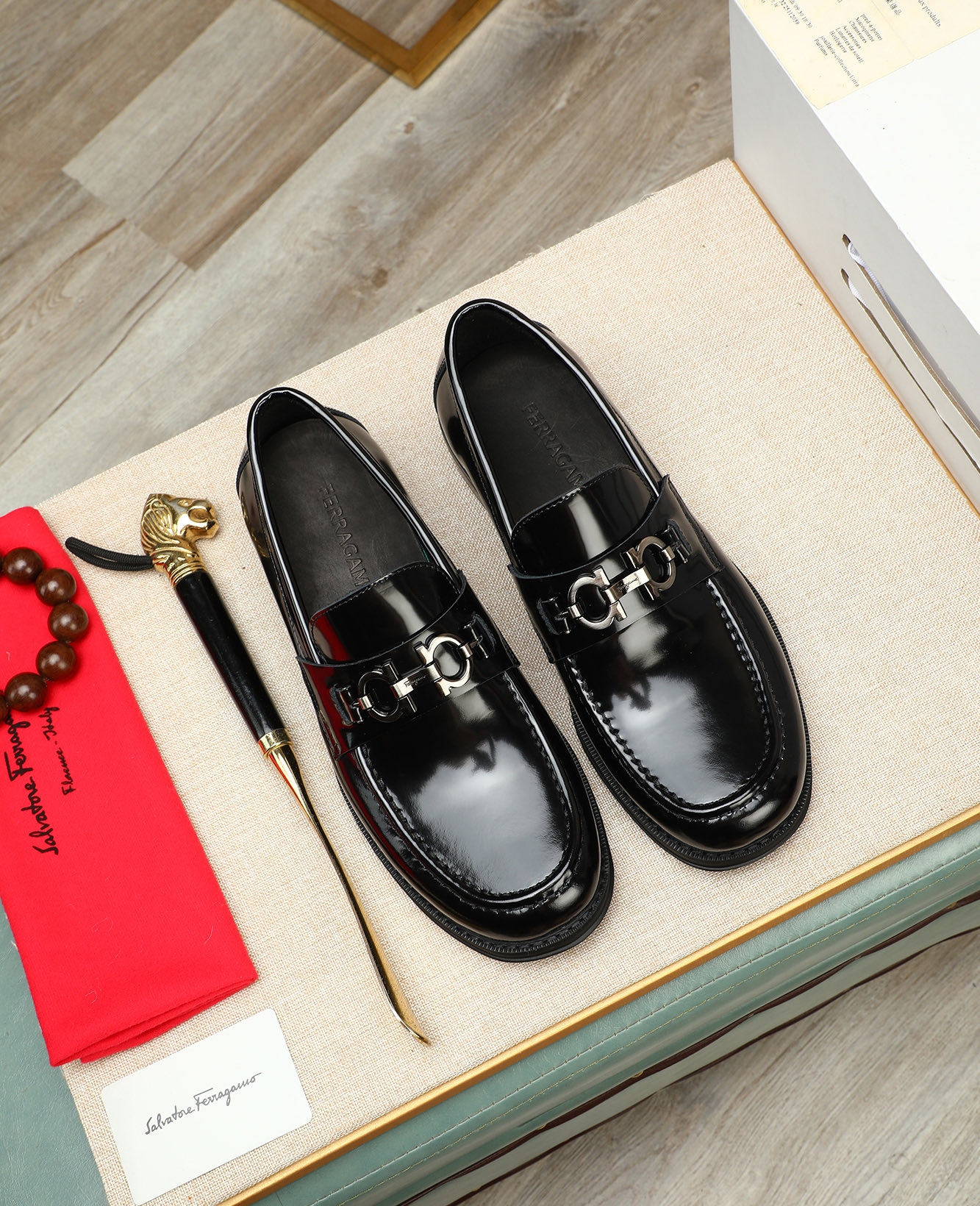 Salvatore Ferragamo Men's Formal Leather Loafers - Classic Elegant Style 1 Salvatore Ferragamo Men's Formal Leather Loafers - Classic Elegant Style