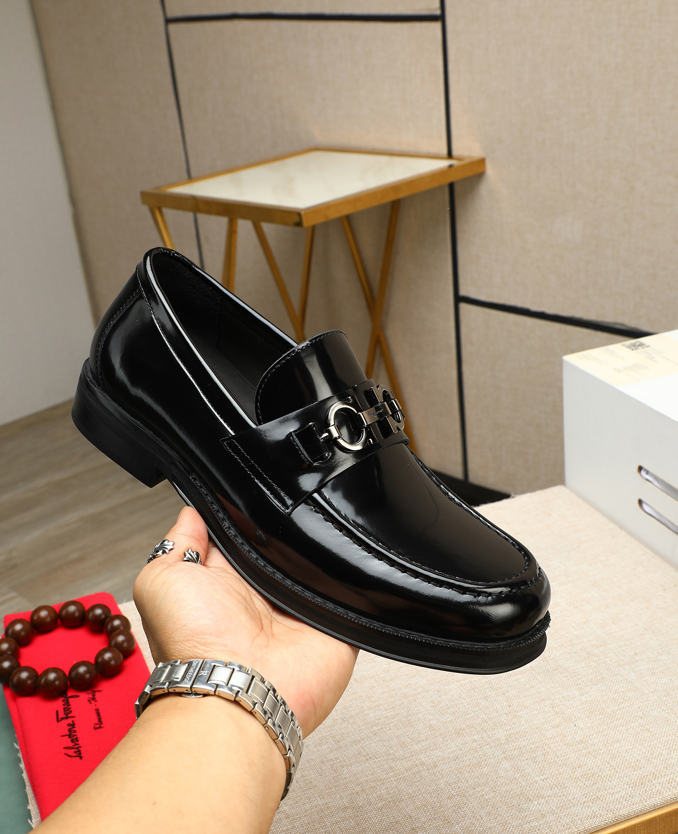 Salvatore Ferragamo Men's Formal Leather Loafers - Classic Elegant Style 6 i1744790520951 3850 0 4