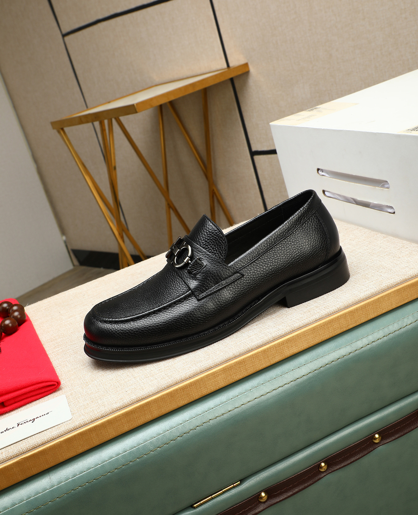 Salvatore Ferragamo Men's Black Leather Loafers Elegant Dress Shoes 7 i1744790533700 2514 0 5