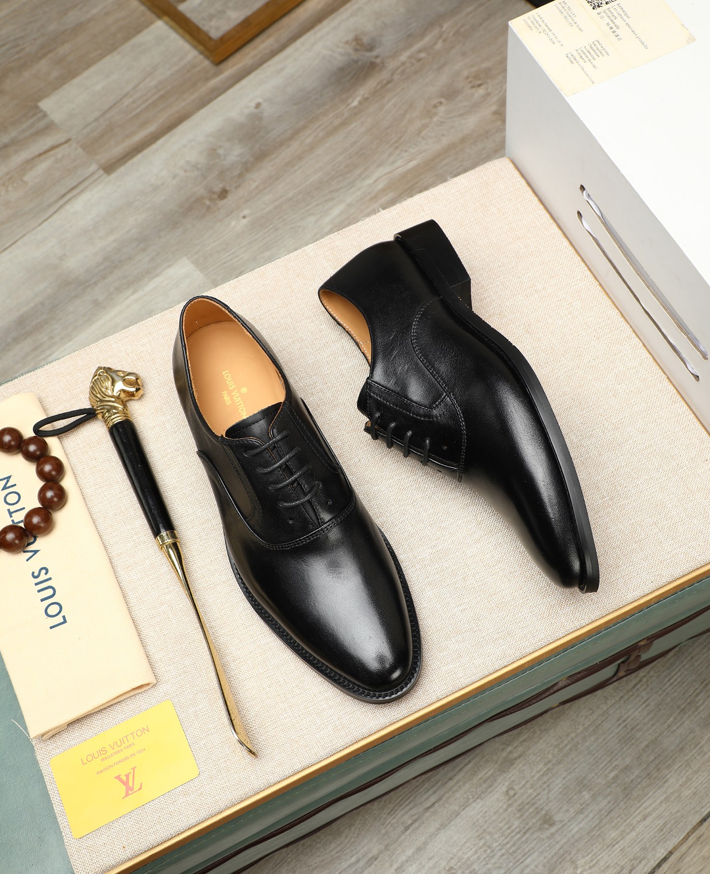 Louis Vuitton Black Leather Formal Oxford Dress Shoes for Men - Size 38-44 3 i1745221451546 2632 0 1