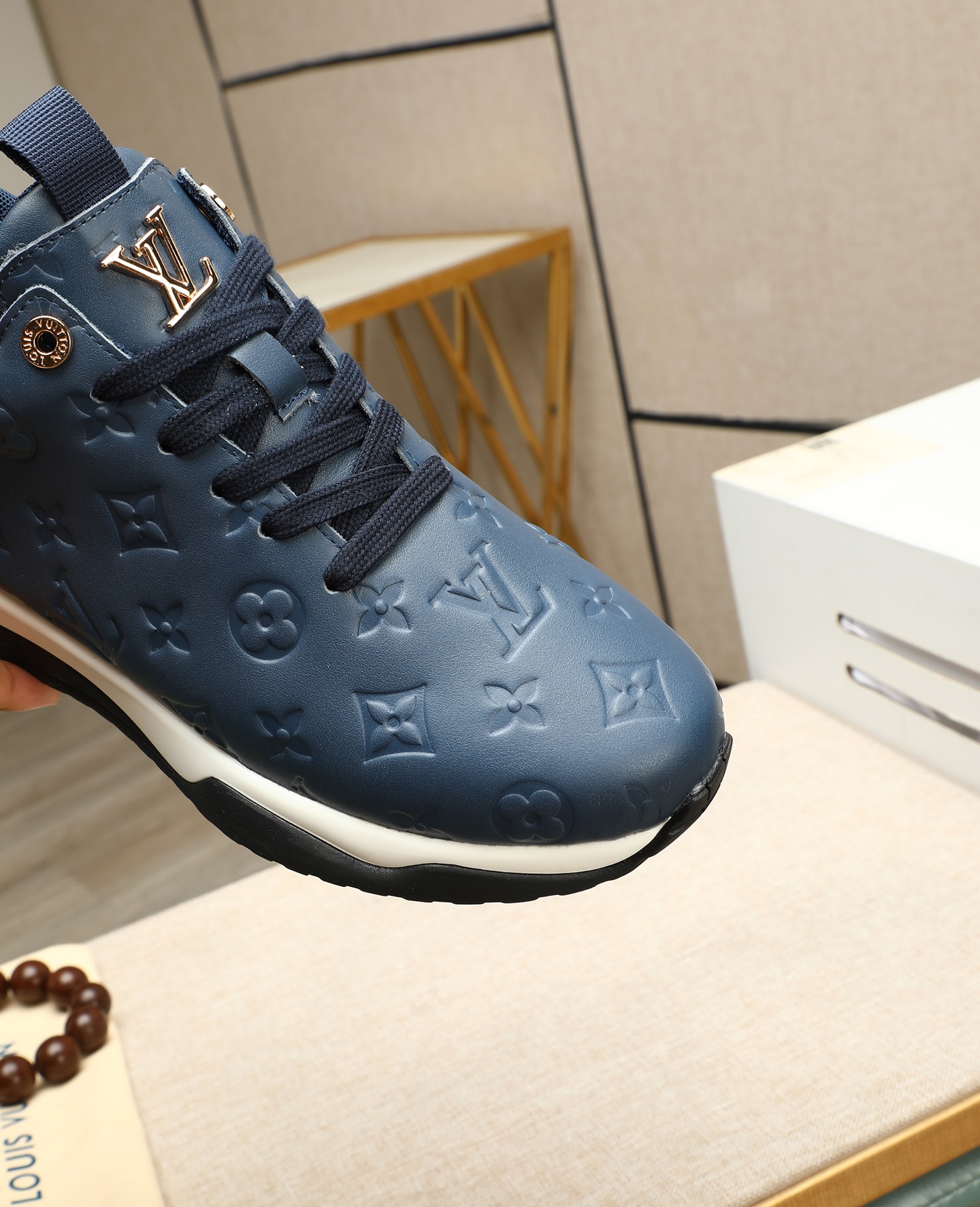 Louis Vuitton Fashion Sneakers for Men, Calf Leather, Blue, Size 39-44 10 i1745221529703 7545 0 8