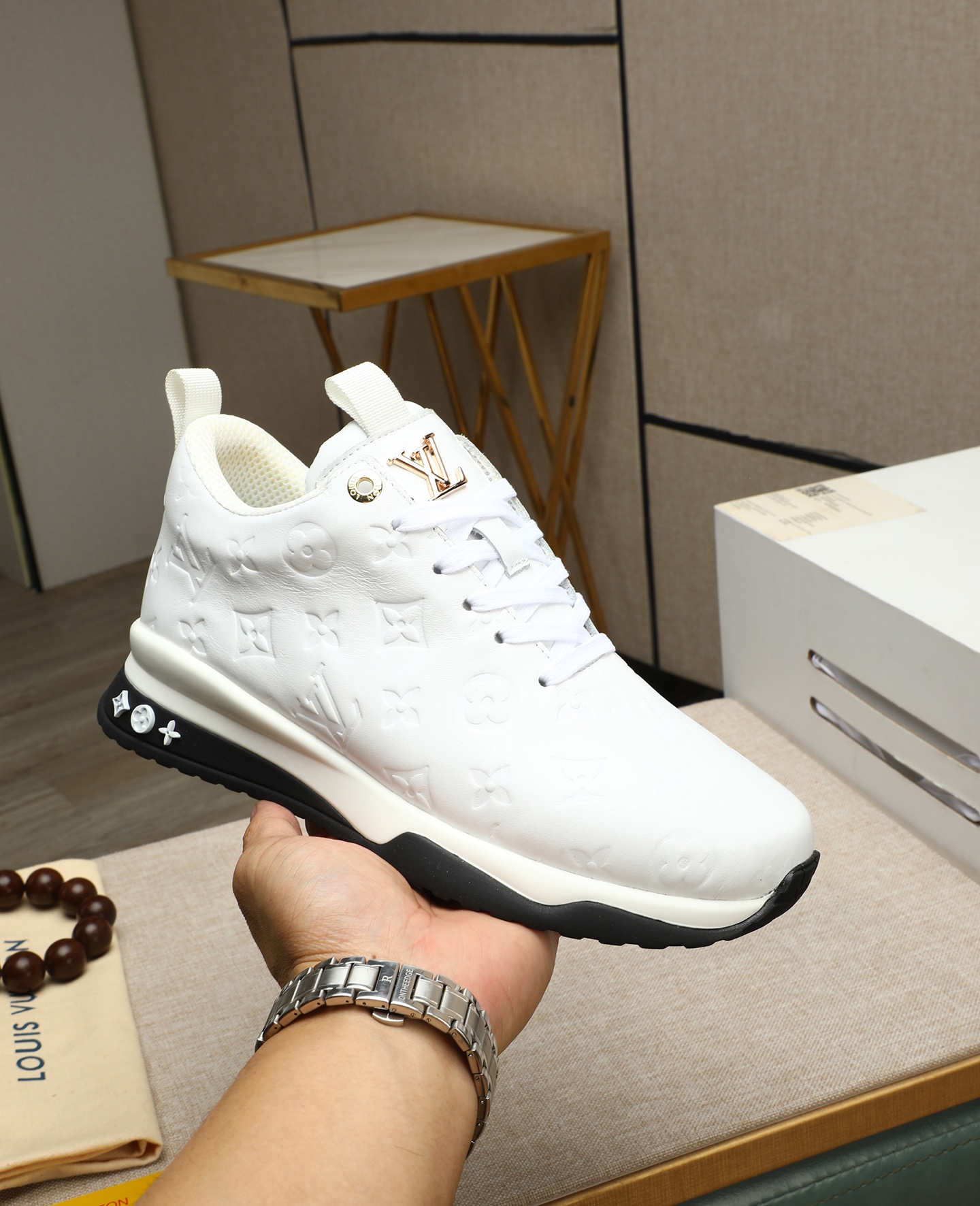 Louis Vuitton White Leather Trainer Sneakers, Fashion Show Edition 2 i1745221581961 5356 0 0