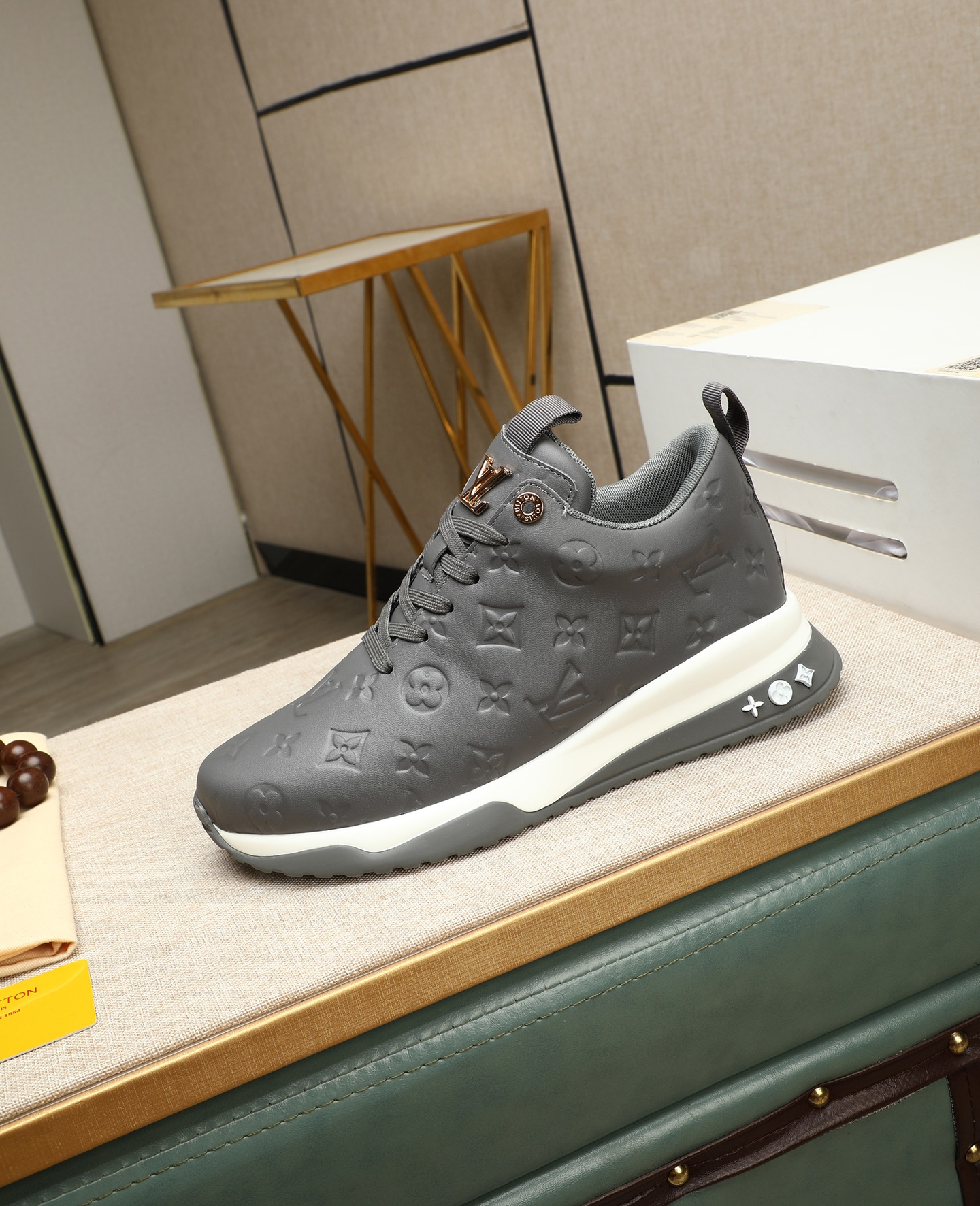 Louis Vuitton Grey Leather Milano Fashion Week Sneakers, Sizes 39-44 7 i1745221633738 3623 0 5