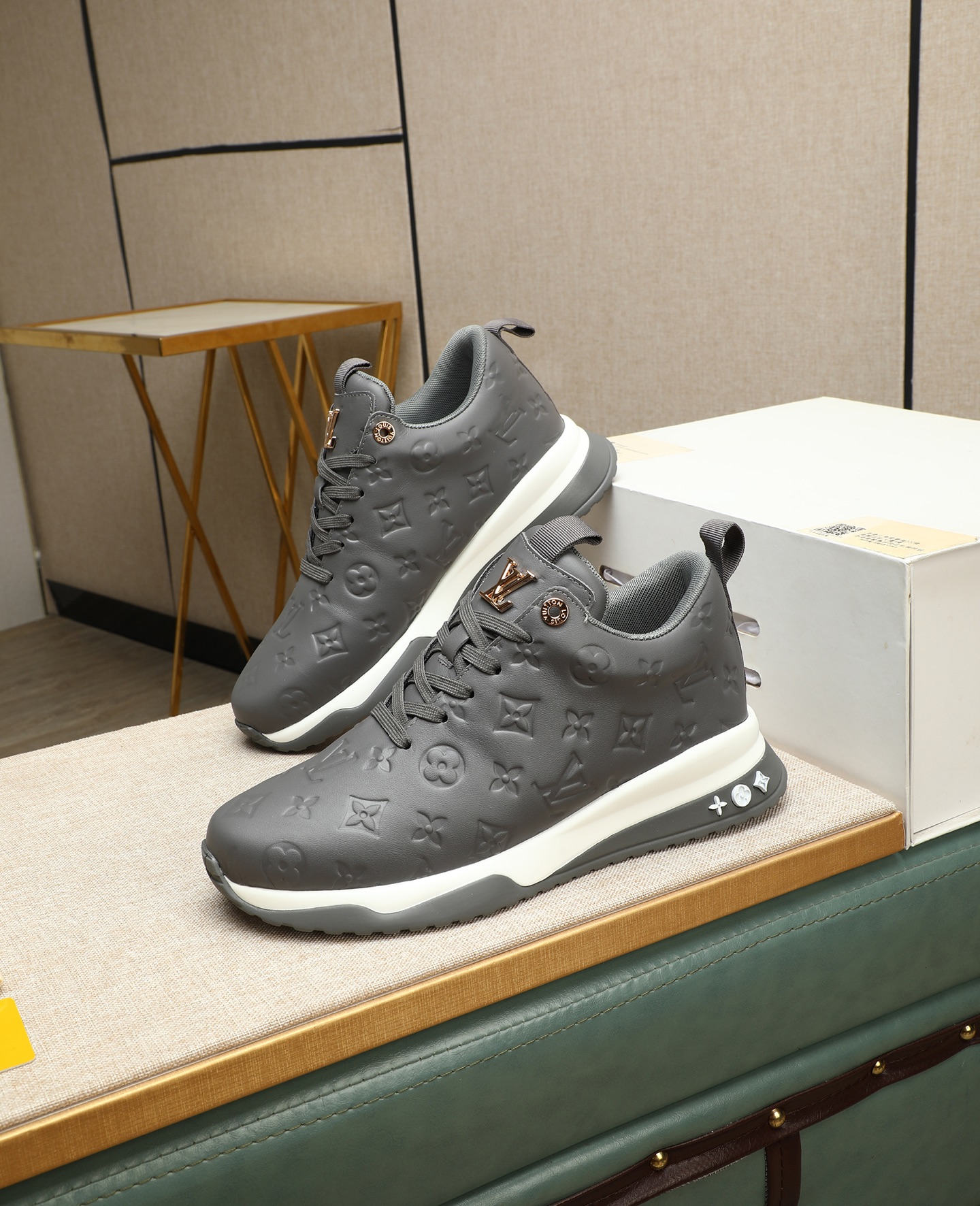 Louis Vuitton Grey Leather Milano Fashion Week Sneakers, Sizes 39-44 3 i1745221633754 5757 0 1