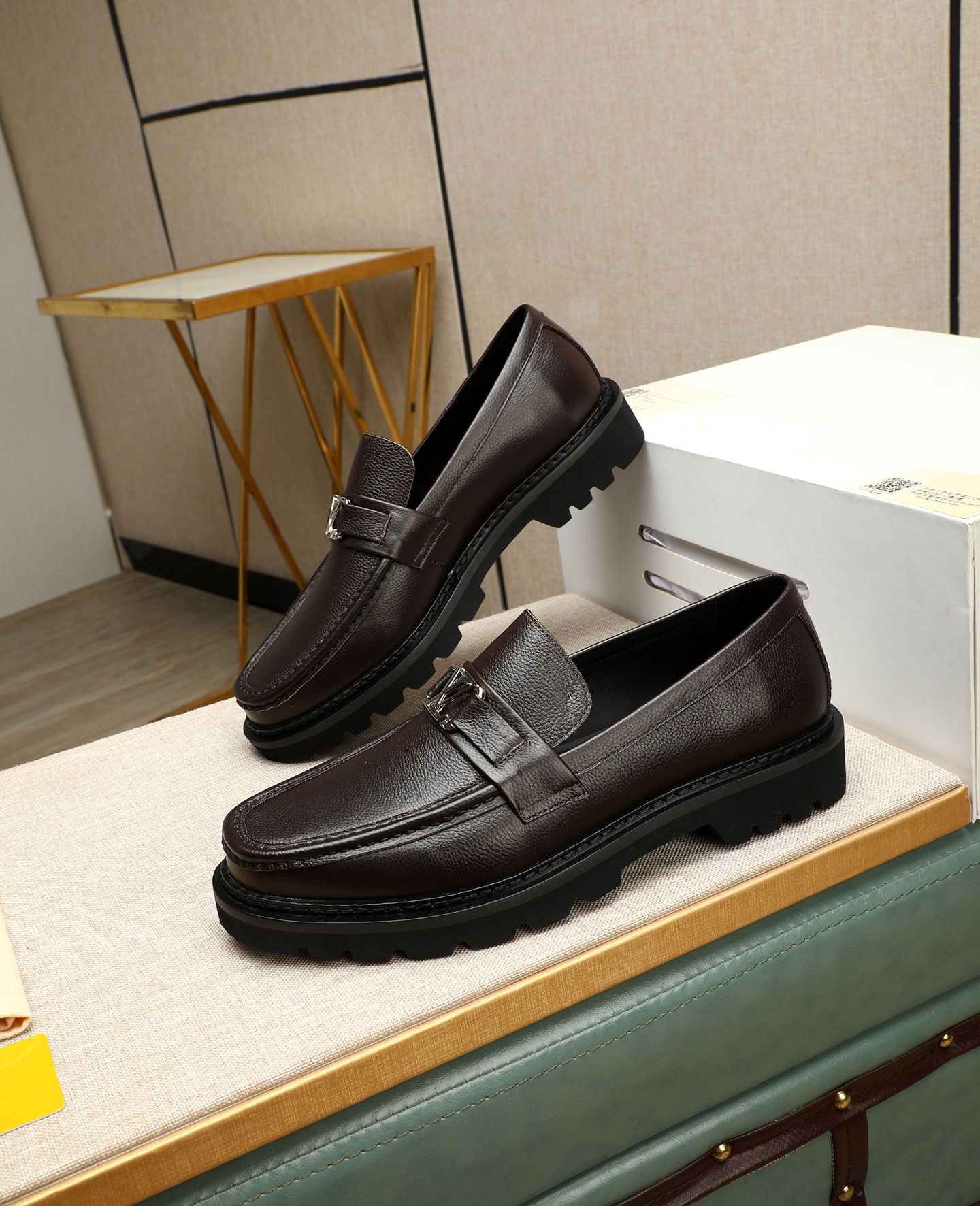 Louis Vuitton Men's Brown Leather Loafers - Business Dress Shoes 4 i1745394439299 6694 0 2