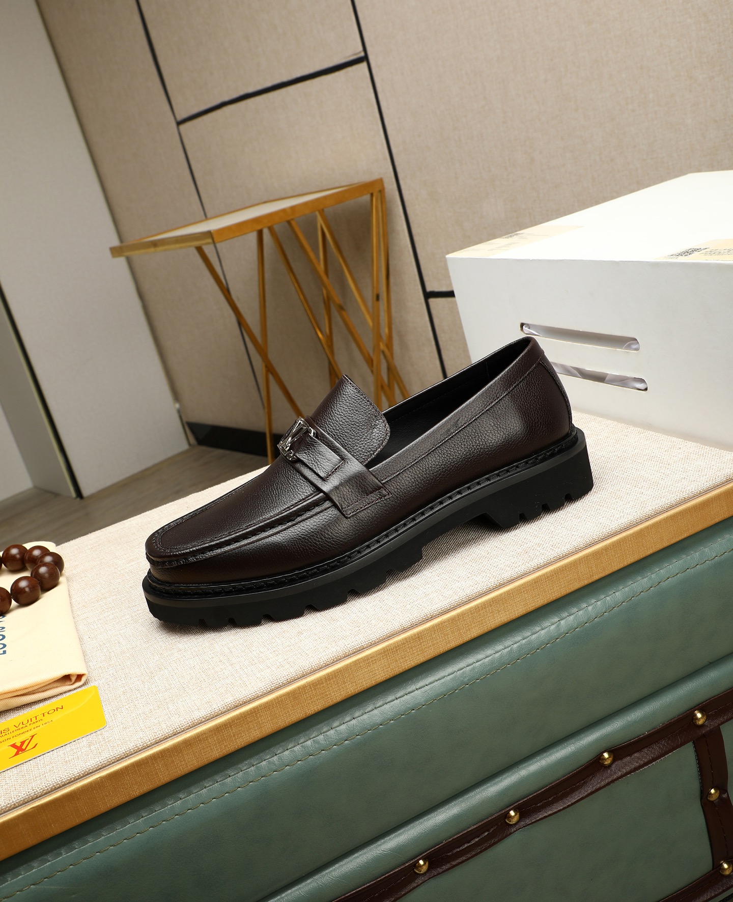 Louis Vuitton Men's Brown Leather Loafers - Business Dress Shoes 7 i1745394440544 197 0 5