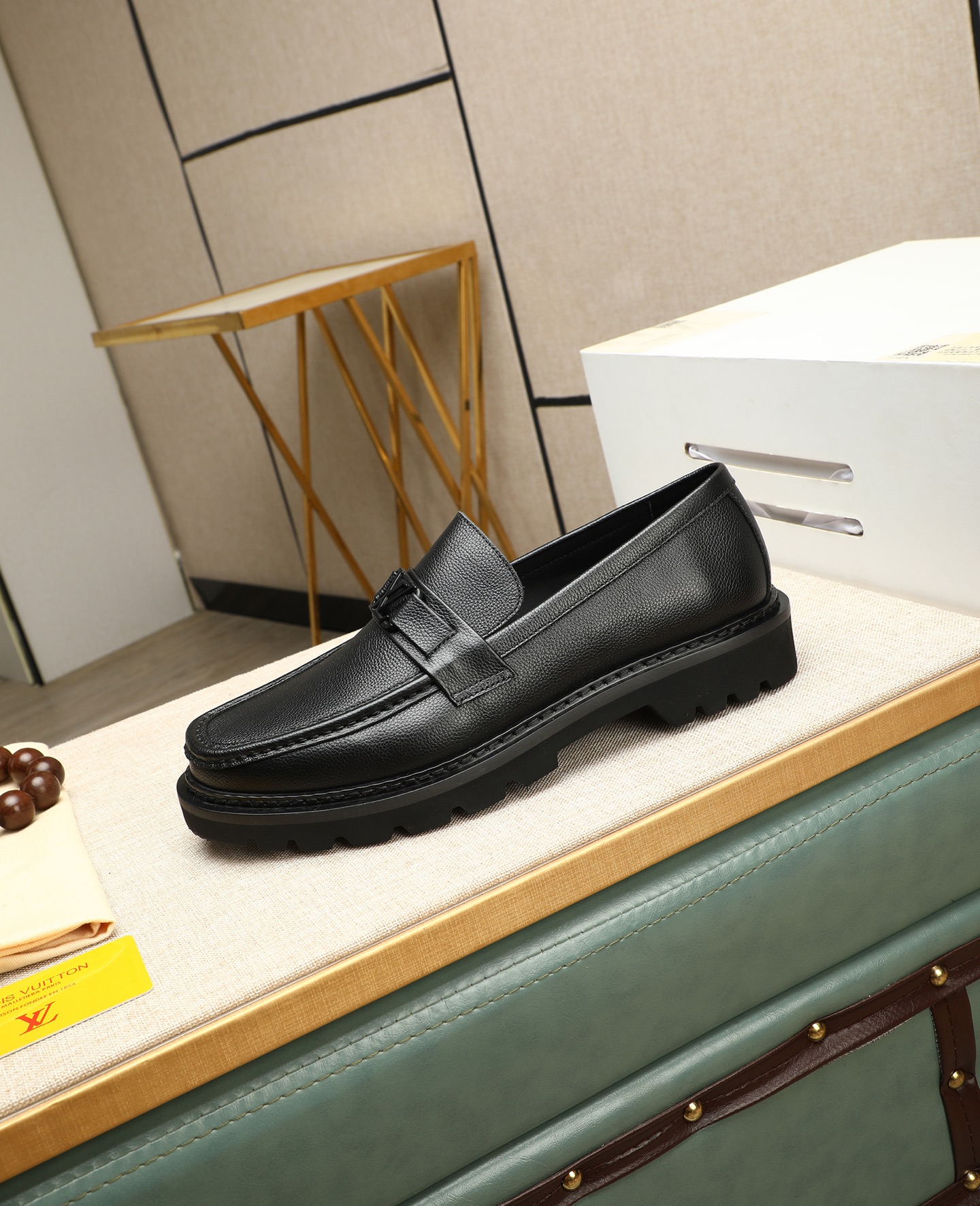 Louis Vuitton Men's Black Leather Loafers Dress Shoes Size 39-44 7 i1745394499227 3800 0 5