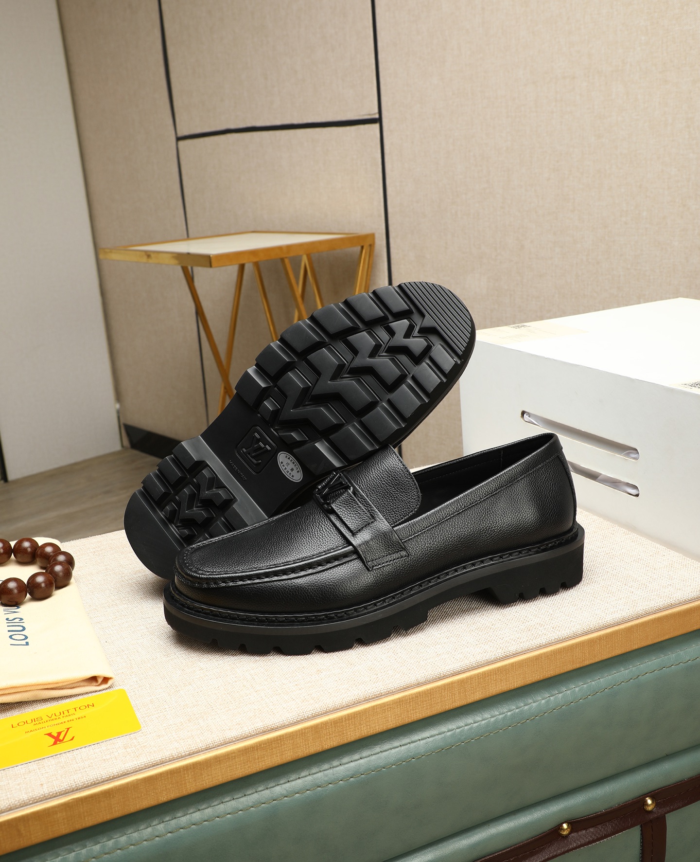 Louis Vuitton Men's Black Leather Loafers Dress Shoes Size 39-44 5 i1745394499241 1965 0 3