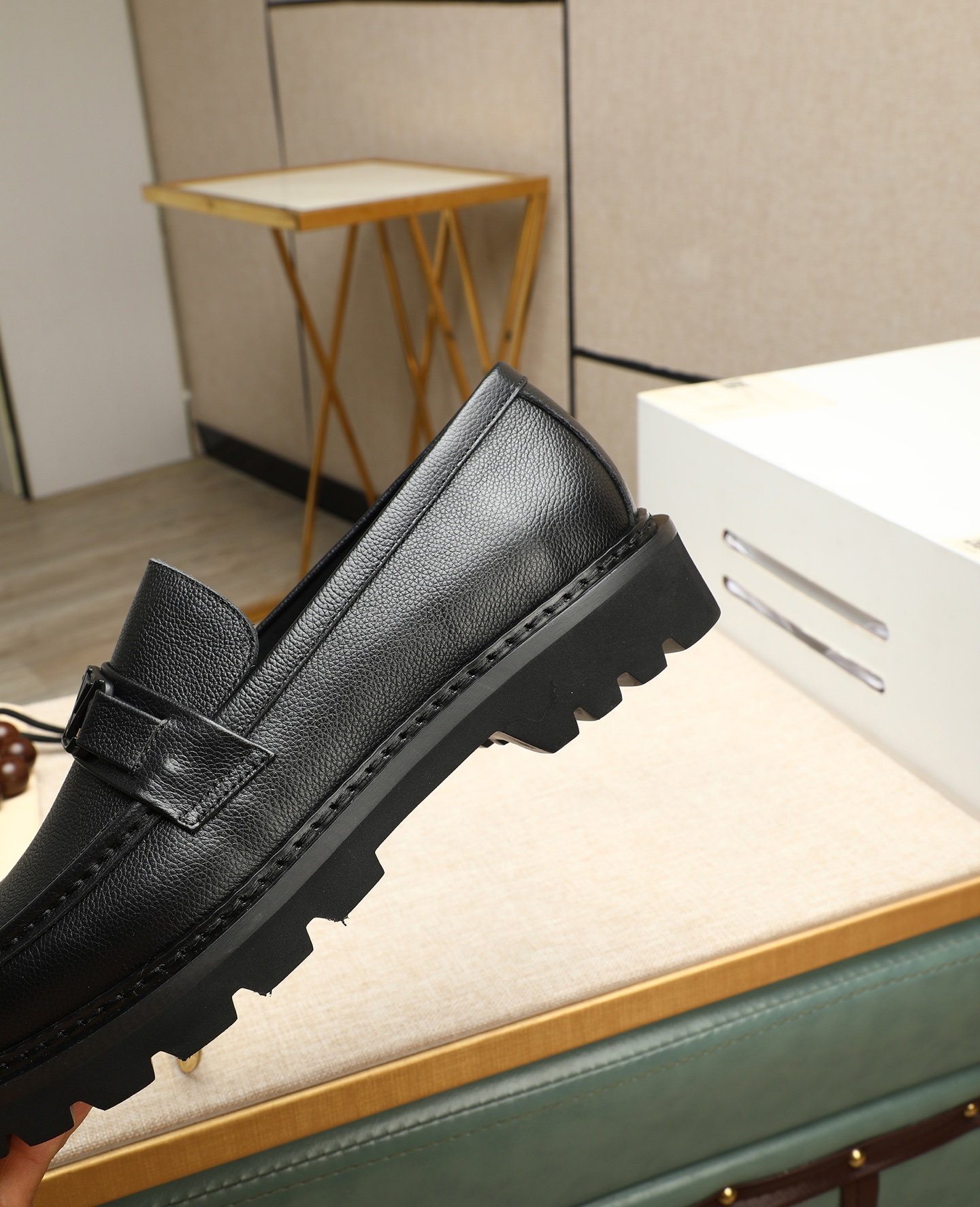 Louis Vuitton Men's Black Leather Loafers Dress Shoes Size 39-44 9 i1745394499250 2663 0 7