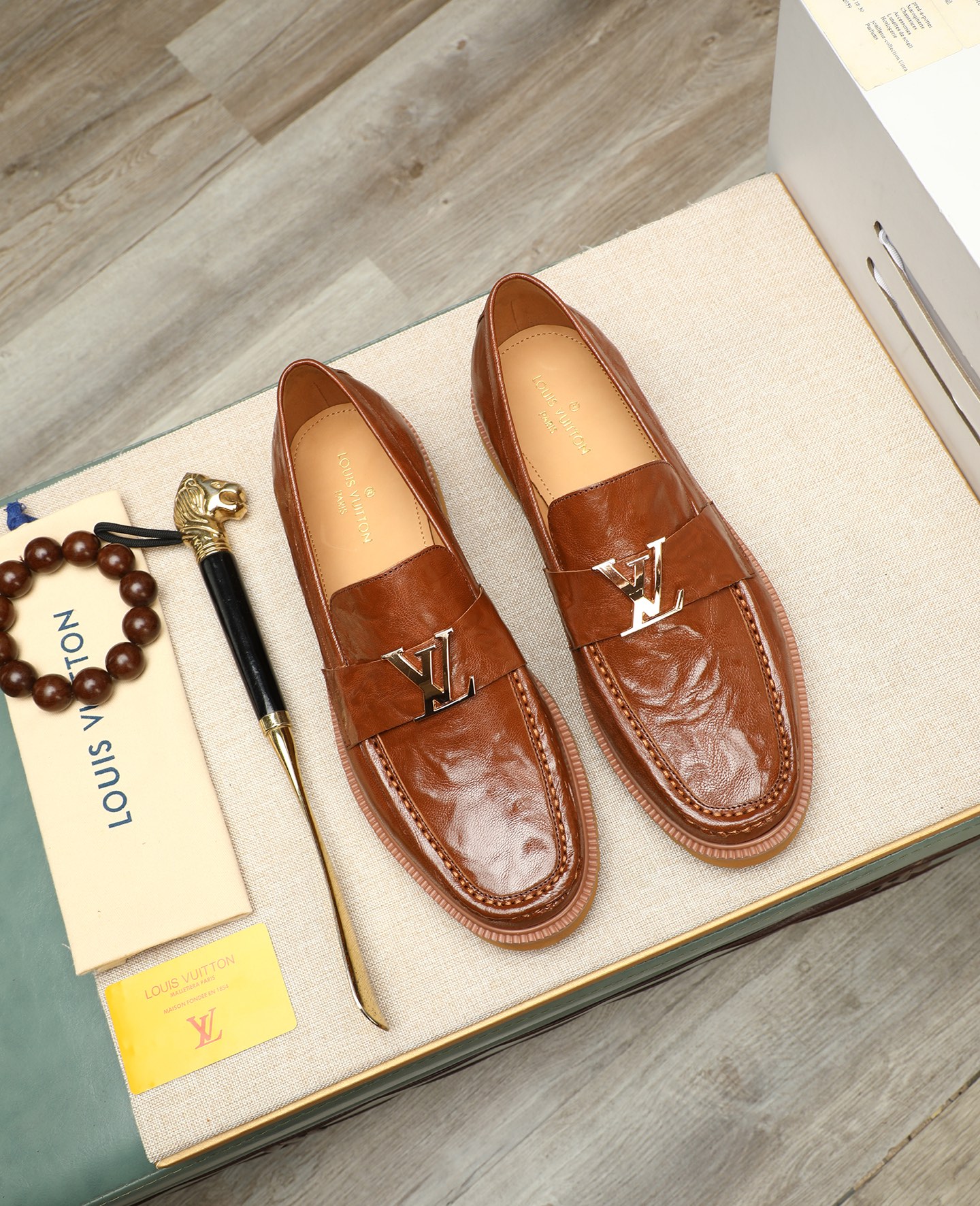 Louis Vuitton Men's Formal Business Leather Loafers Dress Shoes 1 Louis Vuitton Men's Formal Business Leather Loafers Dress Shoes