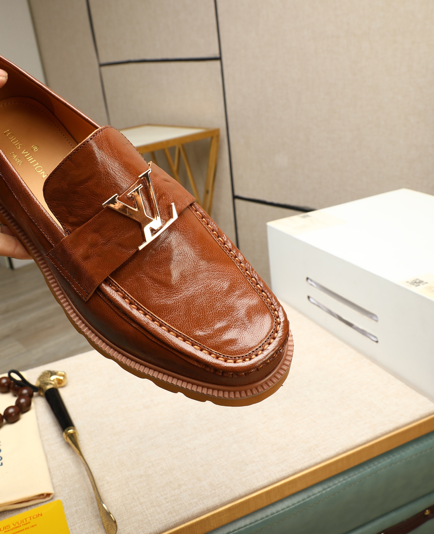 Louis Vuitton Men's Formal Business Leather Loafers Dress Shoes 10 i1745394574296 4594 0 8