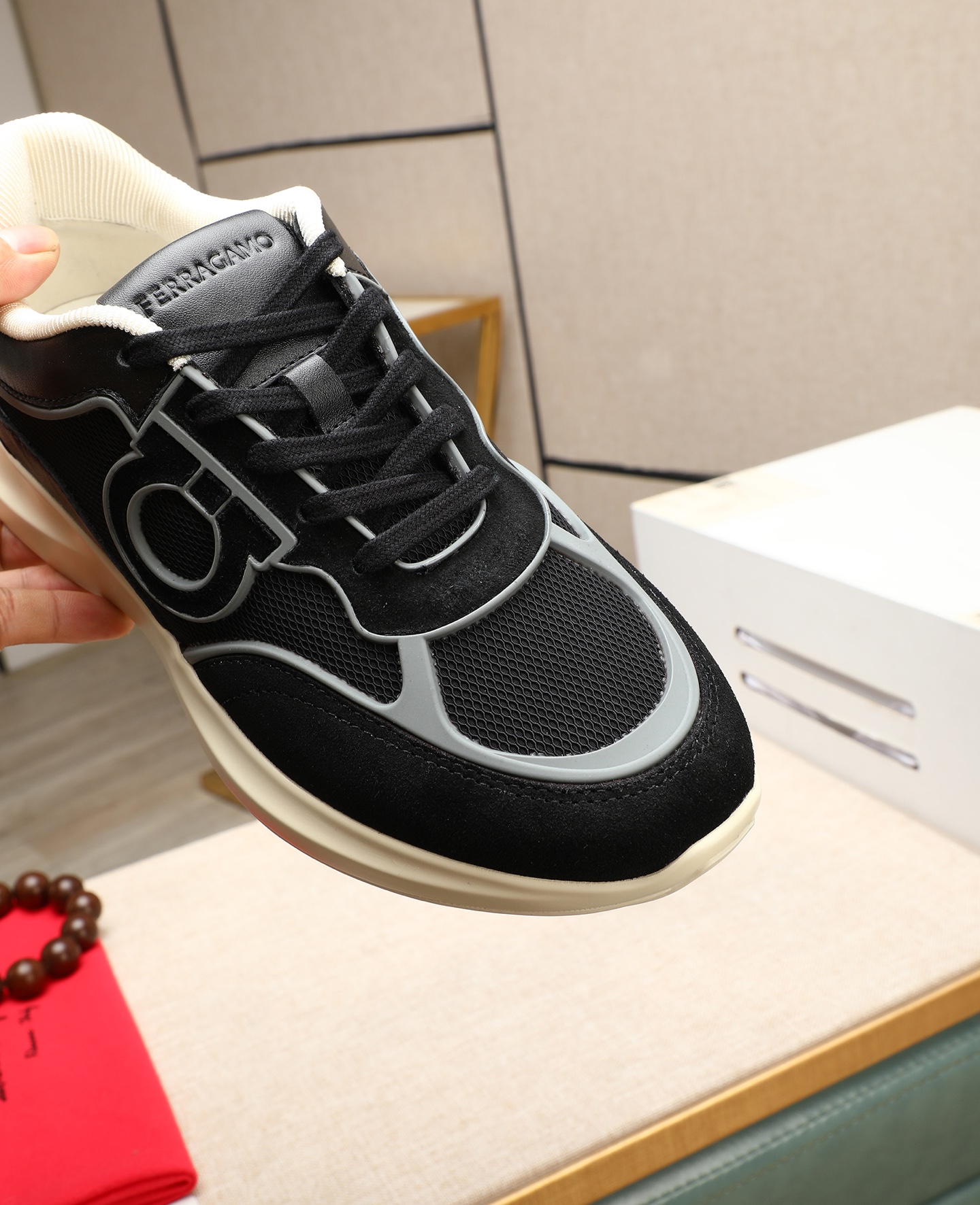 Salvatore Ferragamo Men's Leather Sneakers - Italian Craftsmanship 10 i1745394663030 4261 0 8