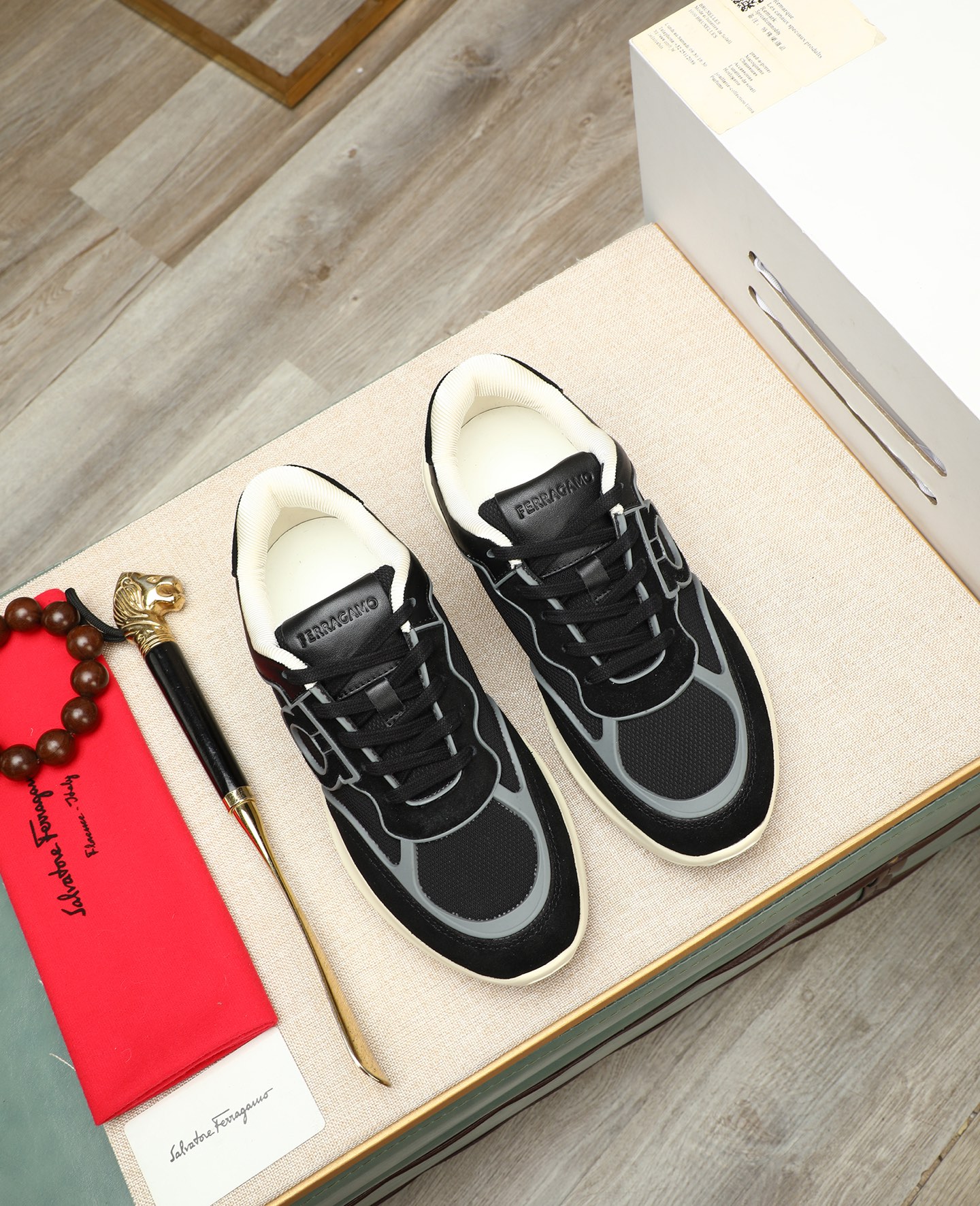 Salvatore Ferragamo Men's Leather Sneakers - Italian Craftsmanship 2 i1745394663057 3965 0 0