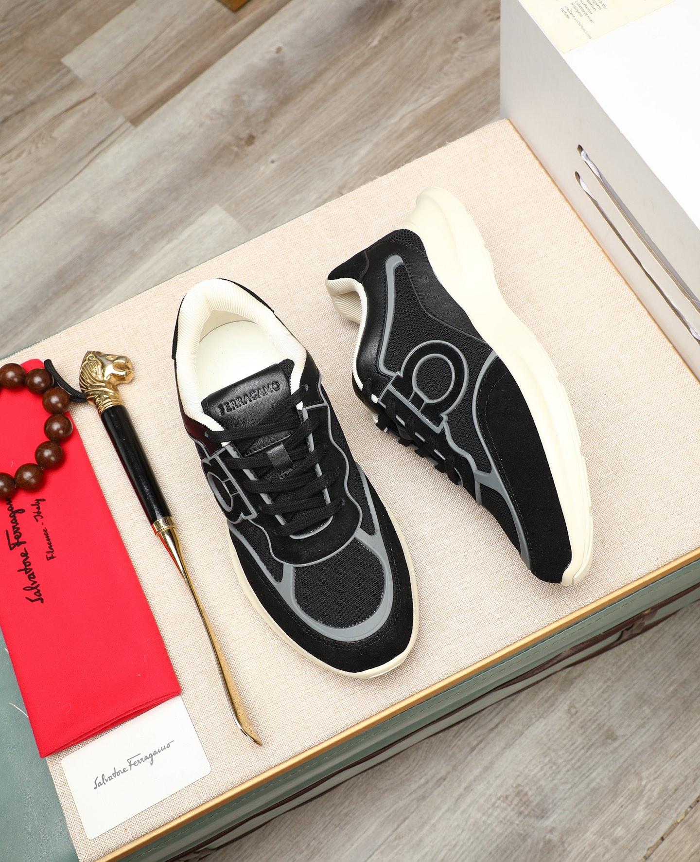 Salvatore Ferragamo Men's Leather Sneakers - Italian Craftsmanship 3 i1745394663096 4465 0 1