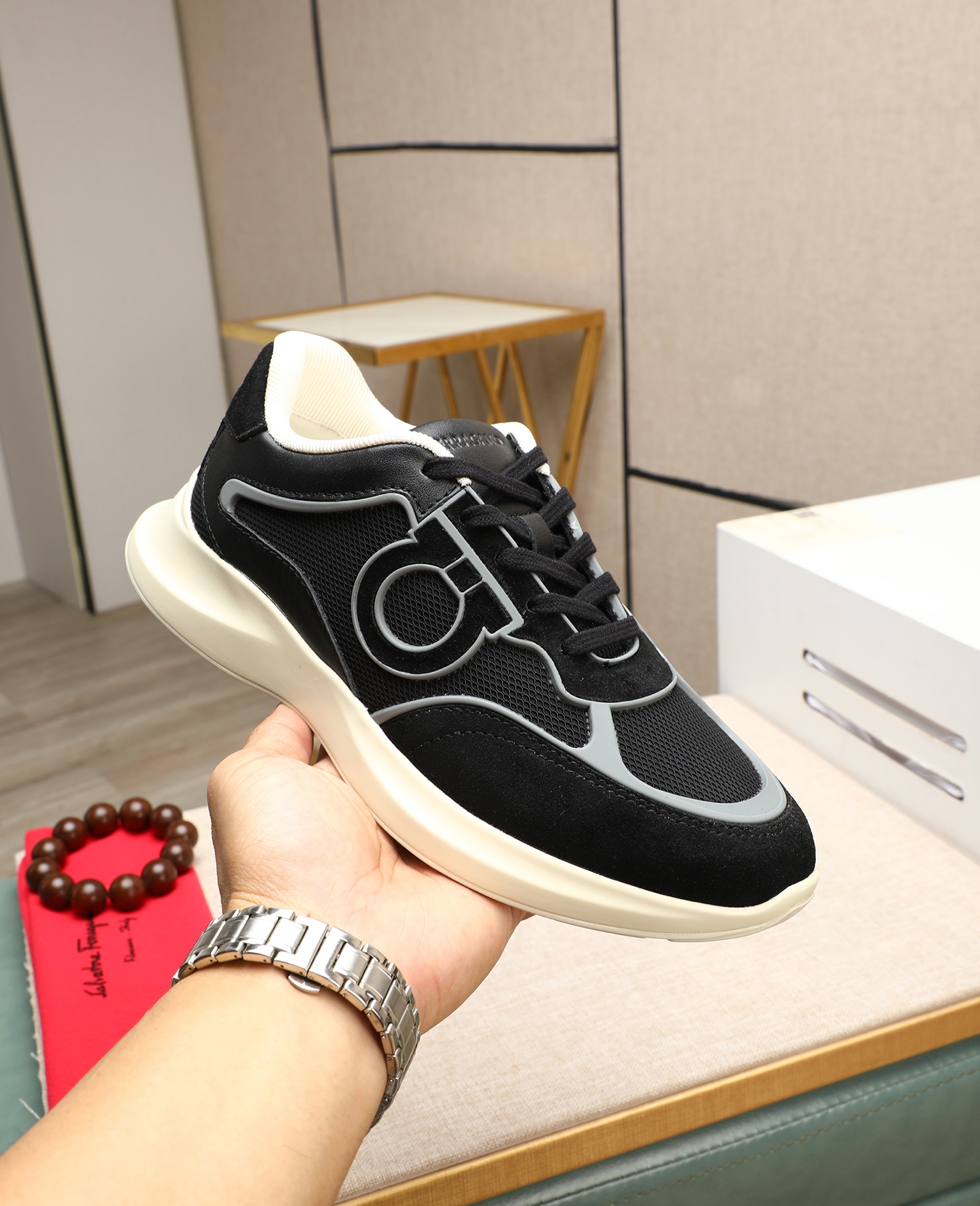 Salvatore Ferragamo Men's Leather Sneakers - Italian Craftsmanship 6 i1745394665343 2753 0 4