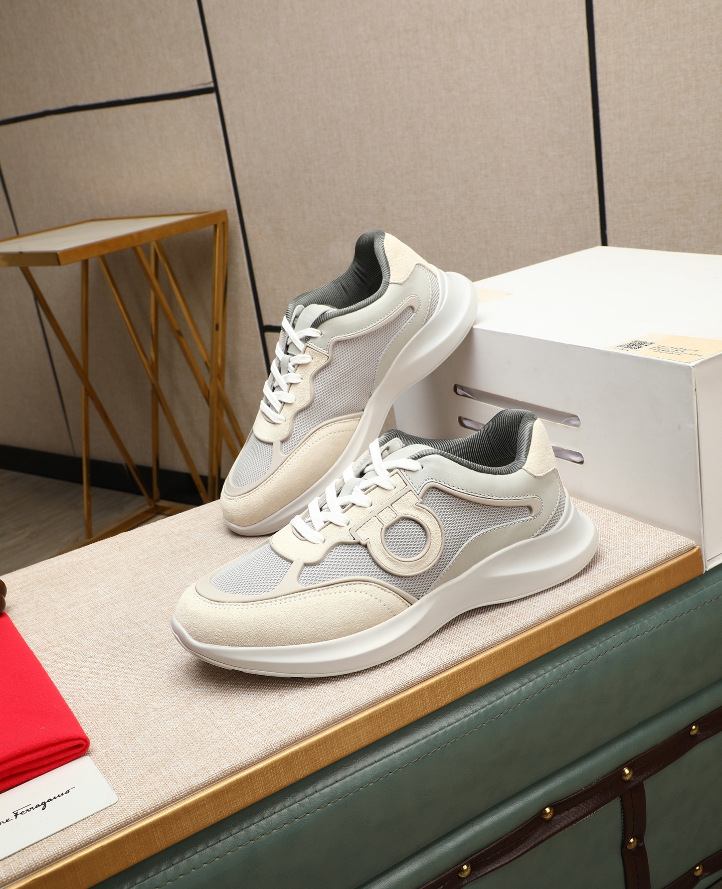 Salvatore Ferragamo Men's Sneakers, Italian Leather, Sizes 39-44 1 Salvatore Ferragamo Men's Sneakers, Italian Leather, Sizes 39-44
