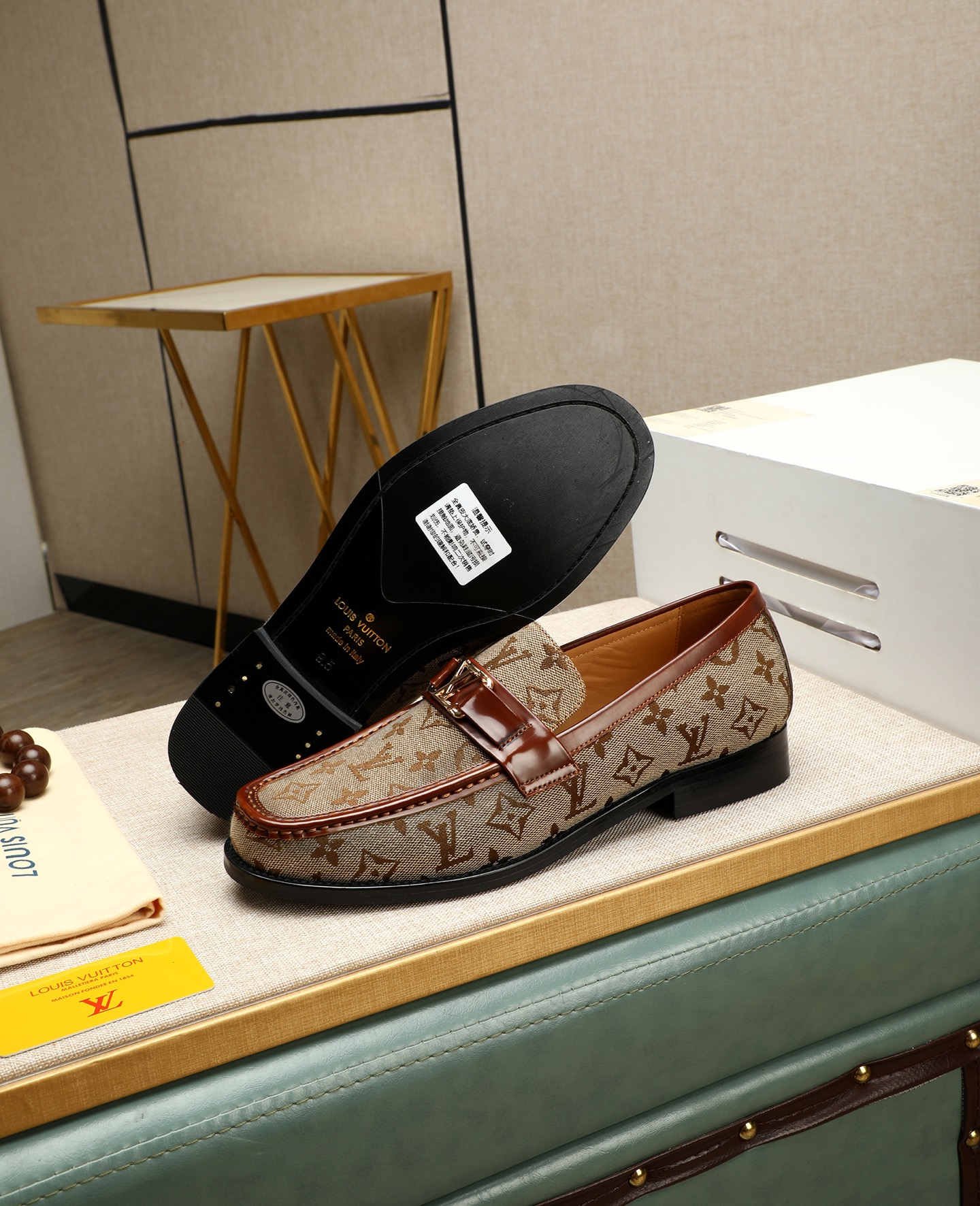 Louis Vuitton Men's Formal Business Leather Loafers, Full Set Package 5 i1745568340352 6655 0 3