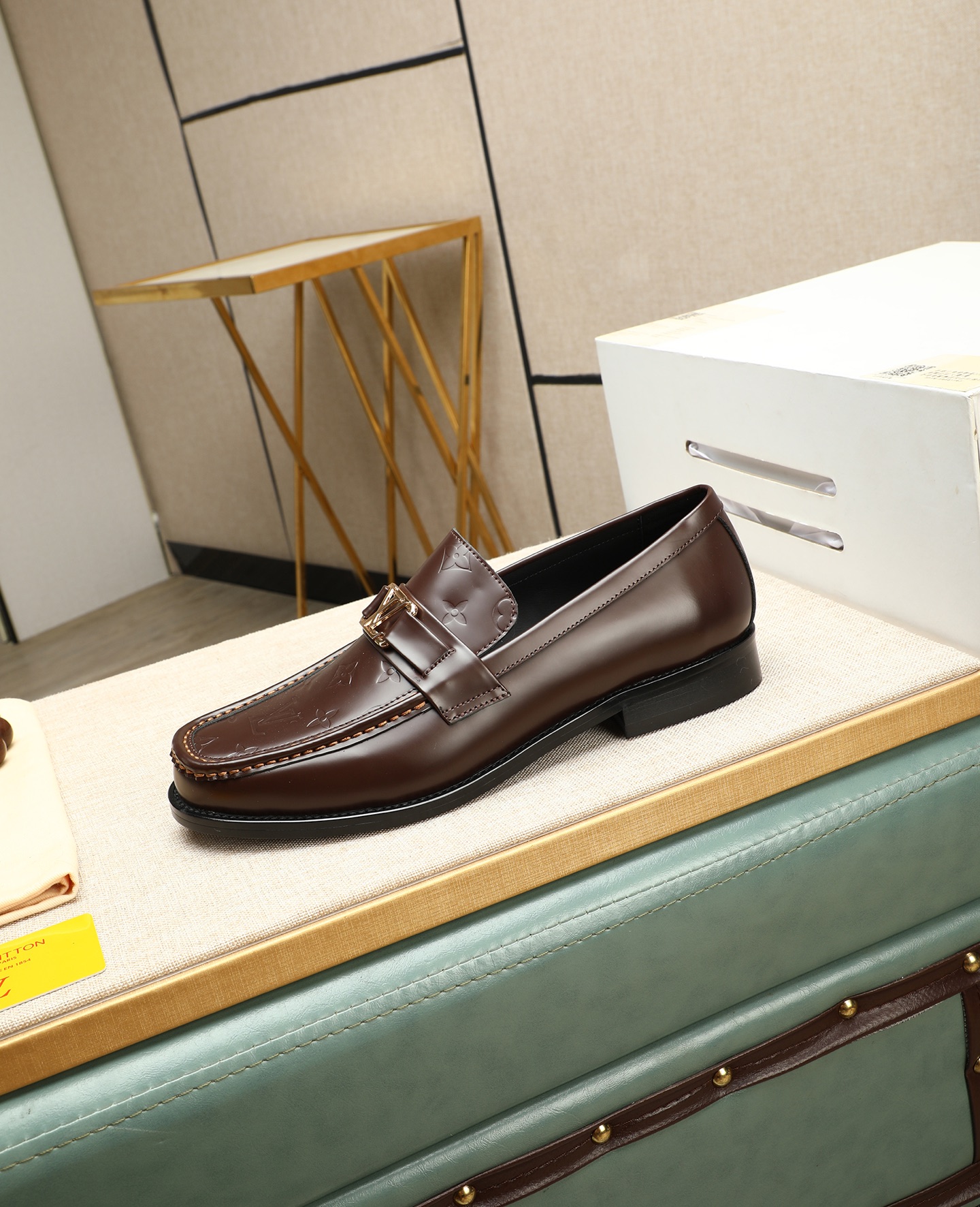 Louis Vuitton Men's Brown Leather Loafers with Classic LV Monogram 10 i1745568397895 7794 0 8