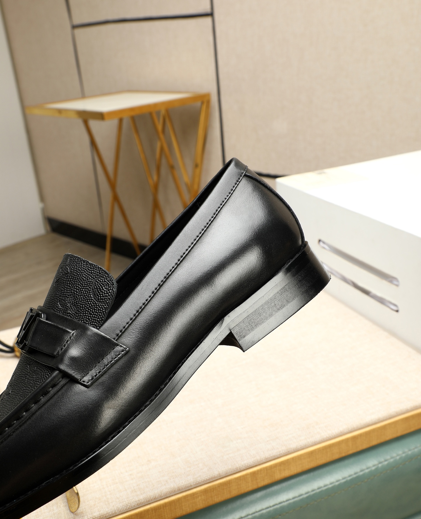Louis Vuitton Men's Black Leather Loafers, Business Dress Shoes Size 39-44 9 i1745568417128 1041 0 7
